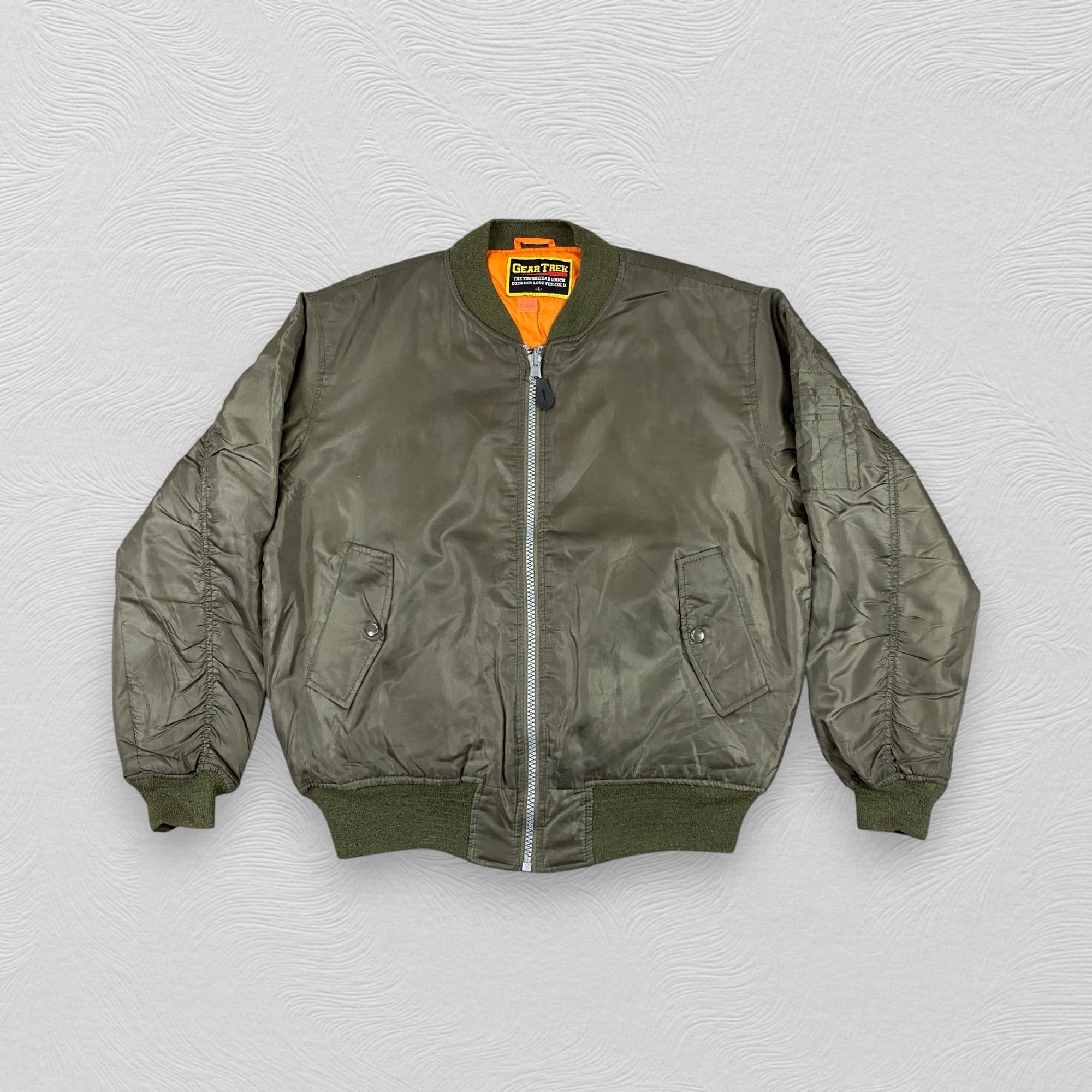 Japanese Brand Vintage Gear Trek Bomber Jacket- J523 Size US L / EU 52-54 / 3 - 1 Thumbnail