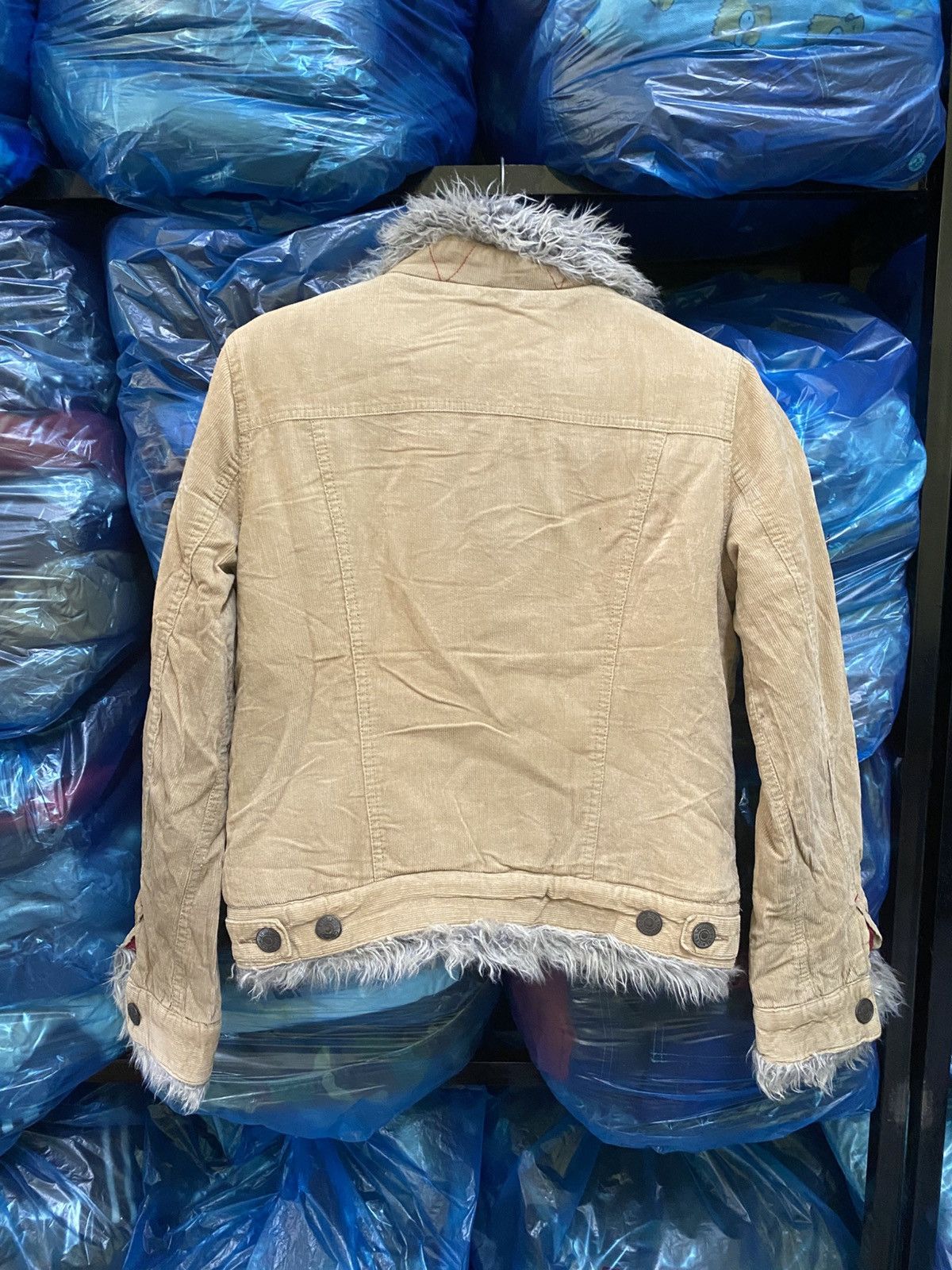 Levi's Vintage Redloop Faux Shearling Corduroy Sherpa Trucker Size M / US 6-8 / IT 42-44 - 8 Thumbnail