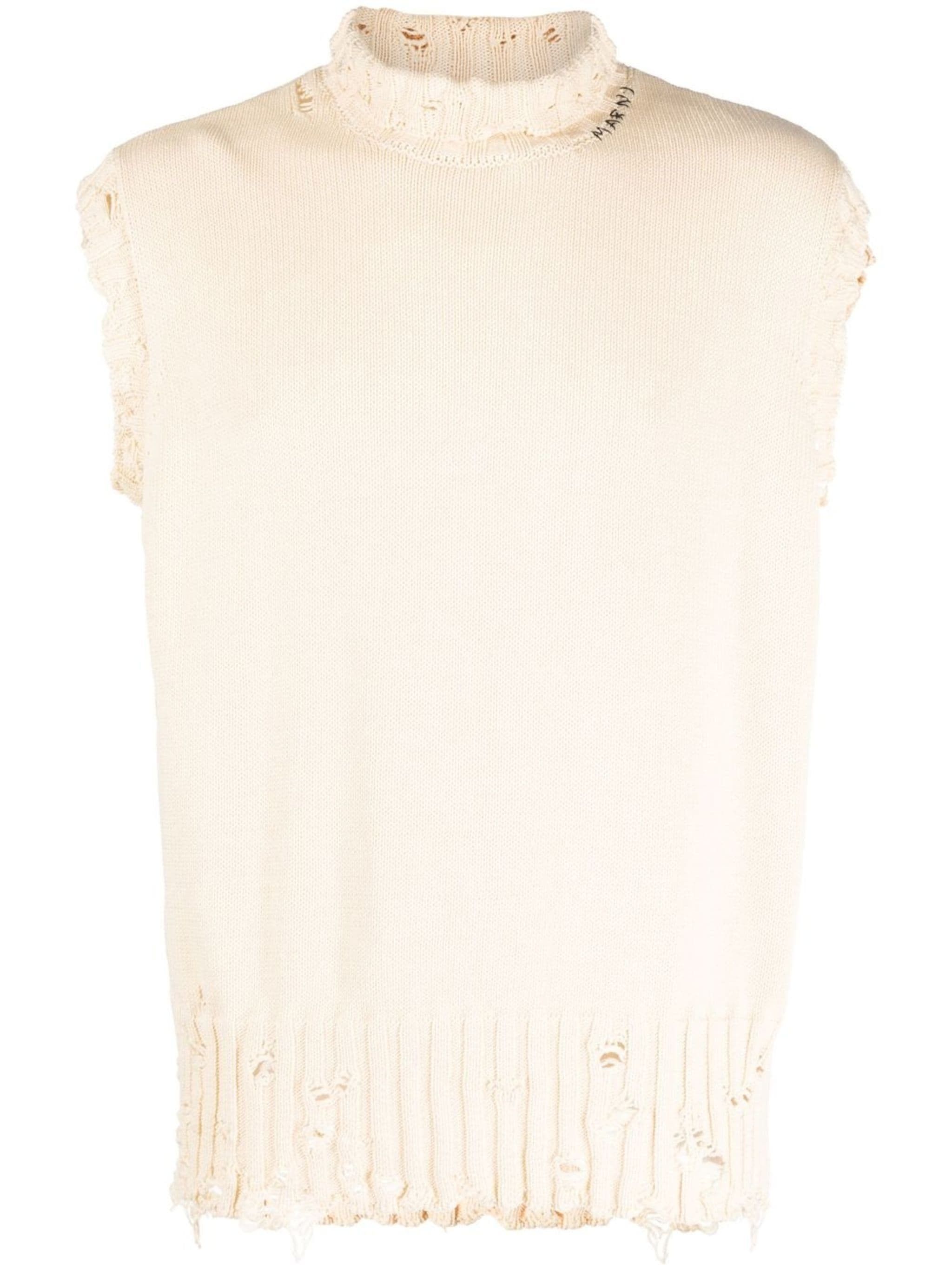 o1w1db10524 Sleeveless Sweater in Beige