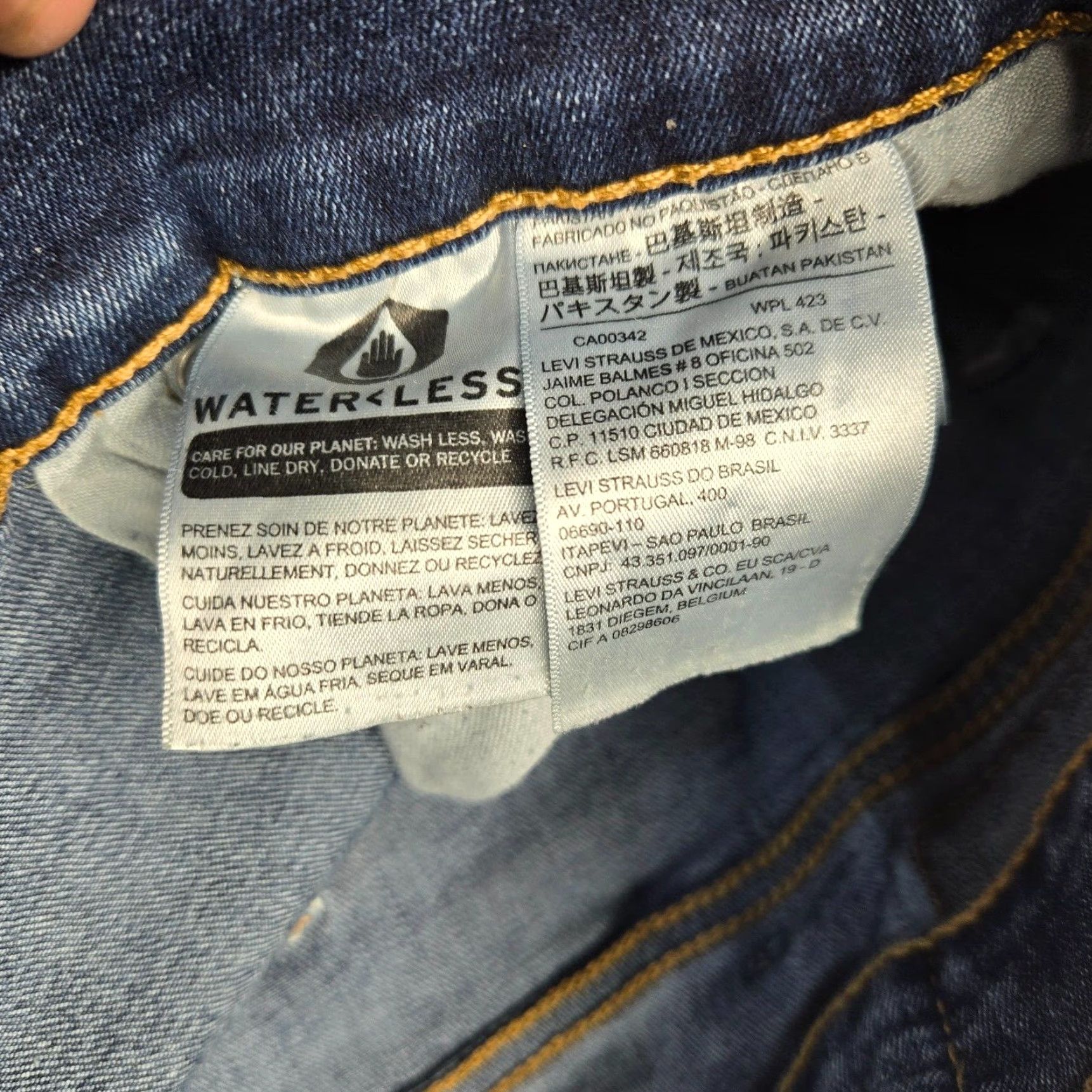 Levi's Levi's 502 Jeans Blue Mid Rise Regular Fit 40X32 Denim Pants Men Adult Size US 40 / EU 56 - 3 Thumbnail