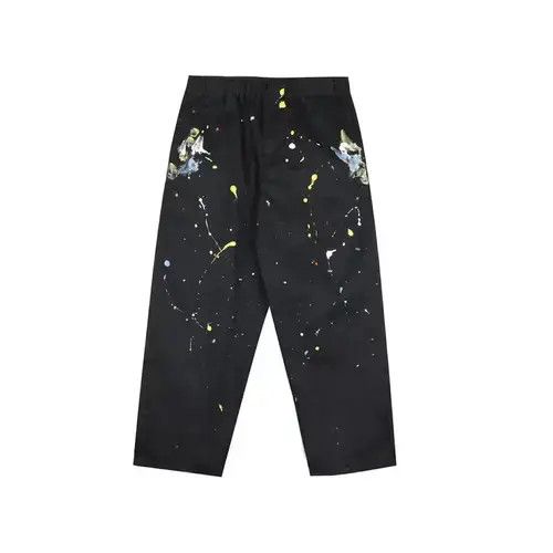 20SS Indigo Union Japan Black Splash Ink Patchwork Pants