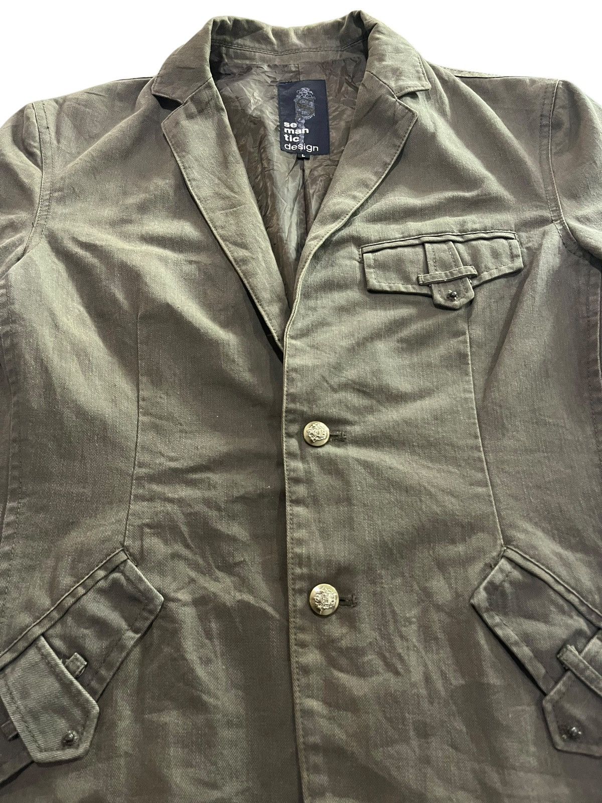 If Six Was Nine Semantic Design Sunfaded Blazer Jacket Size US L / EU 52-54 / 3 - 8 Thumbnail