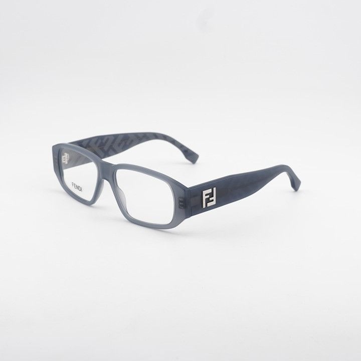 Fendi Fendi FE50115I 020 Eyeglasses Glossy Grey 54mm Rectangle Size ONE SIZE - 1 Thumbnail