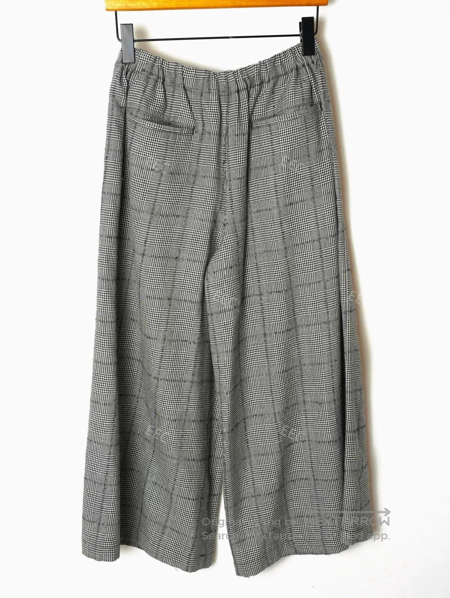 CDG by Comme des Garcons Gray Checkered Wool Wide. Size 26" / US 2 / IT 38 - 3 Thumbnail