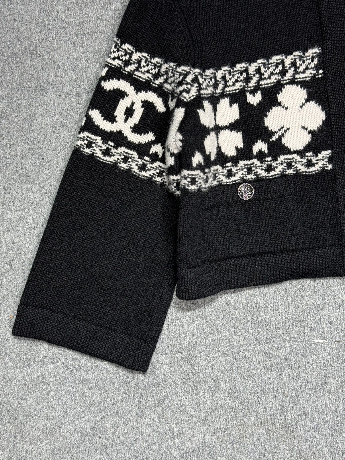 Chanel CHANEL Cashmere Blend Knit Jacket Ski Knit Size S / US 4 / IT 40 - 3 Thumbnail