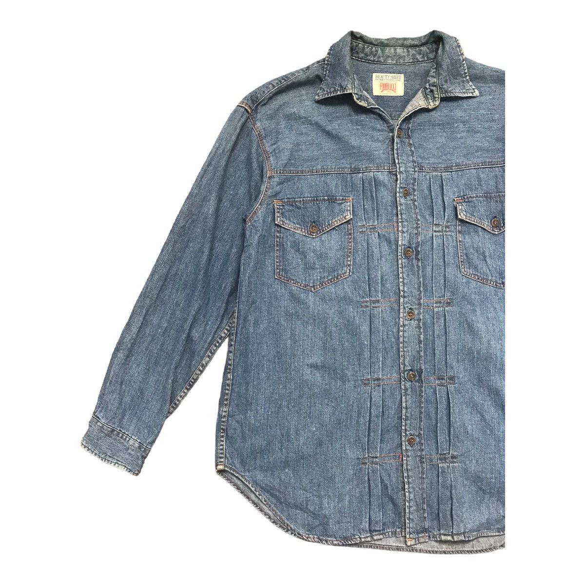 Fiorucci × Vintage Vintage Fiorucci Safety Jean Italy Denim Tshirt Size US M / EU 48-50 / 2 - 2 Thumbnail