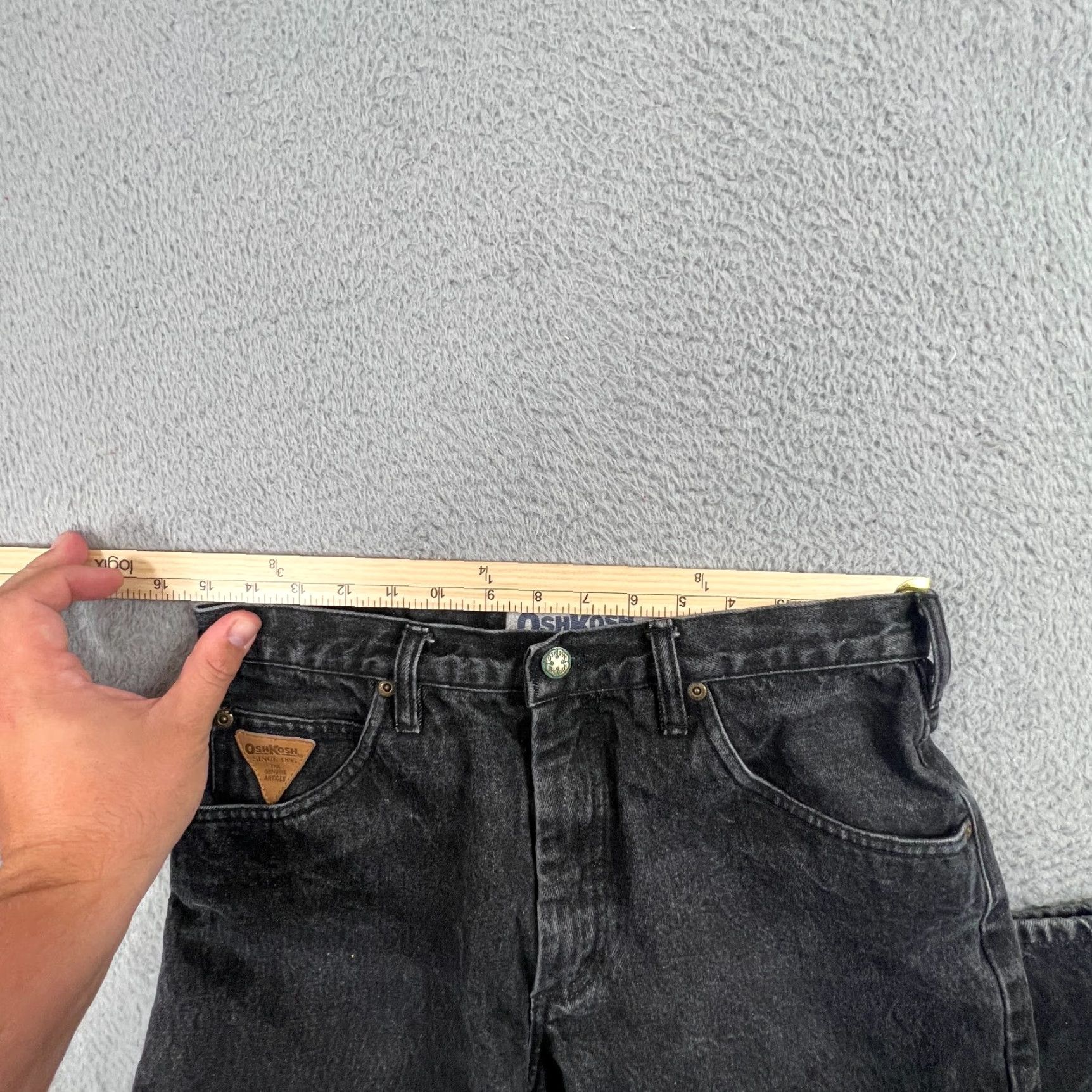 Vintage VINTAGE OshKosh B'gosh Jeans 32x32 Black Denim Straight Leg Mens Size US 32 / EU 48 - 5 Thumbnail