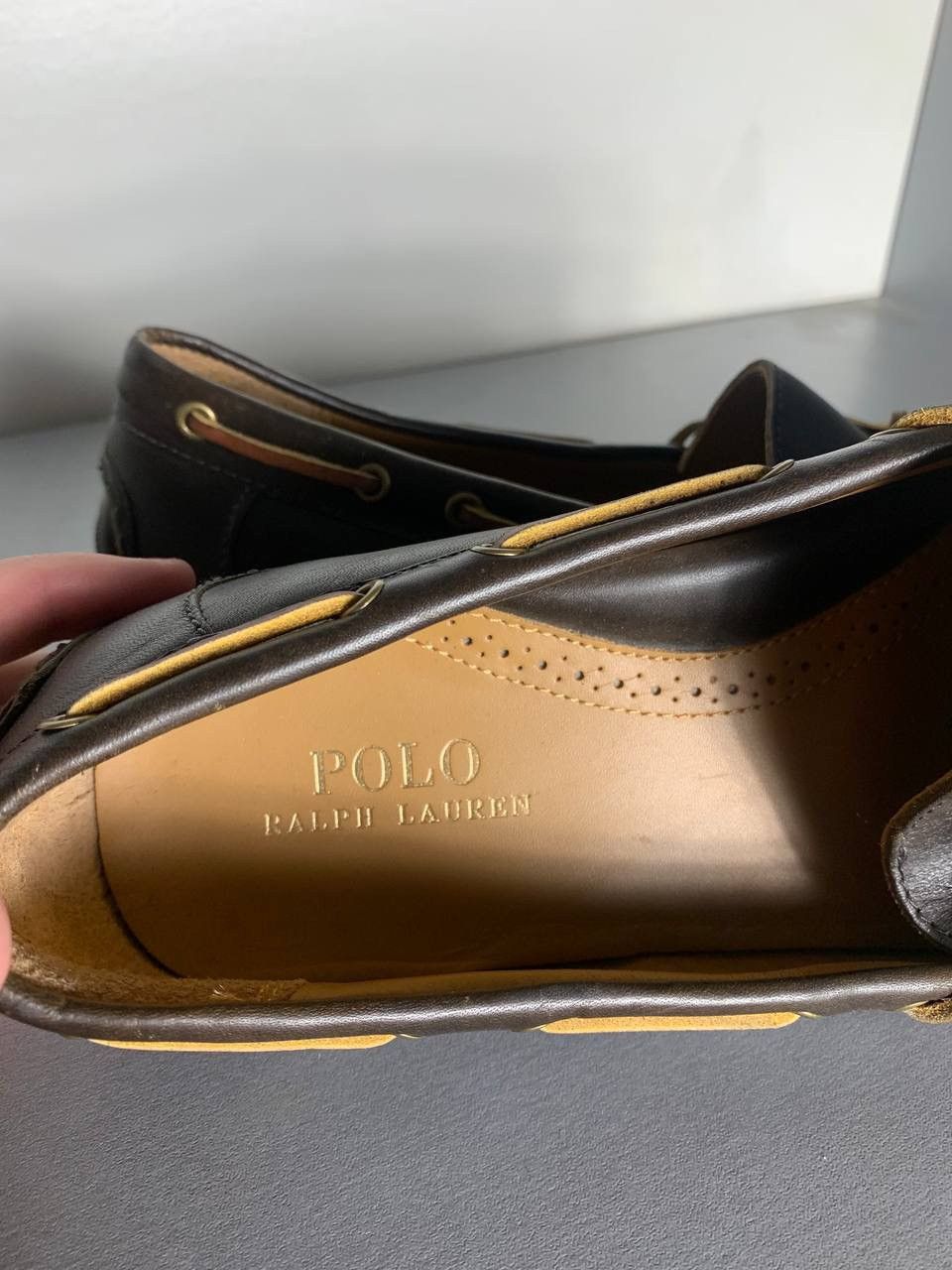 Polo Ralph Lauren × Vintage VERY RARE POLO RALPH LAUREN LEATHER SHOES CLASSIC DELUX 90s Size US 12 / EU 45 - 7 Thumbnail
