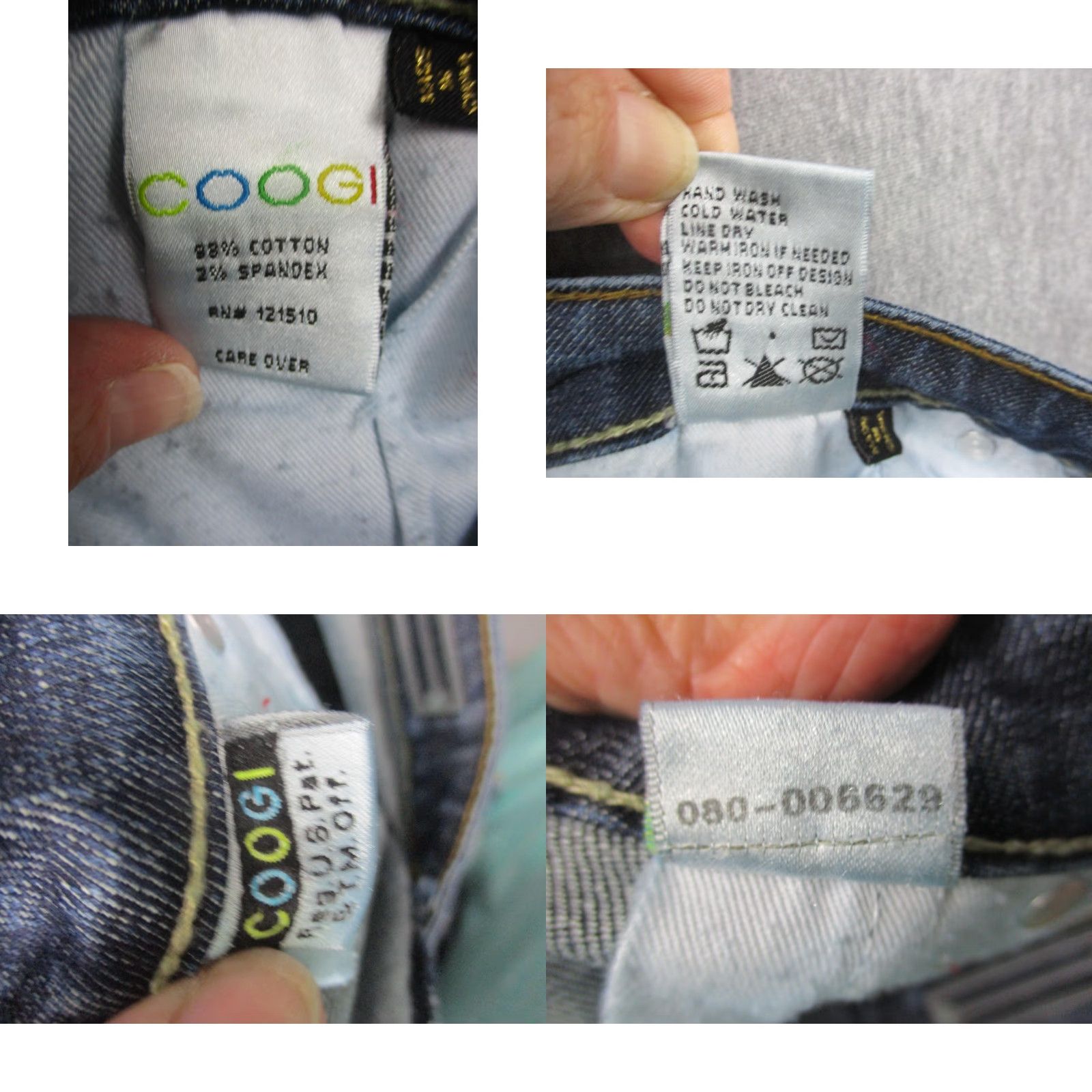Coogi COOGI Jeans Womens 18 Blue Straight Leg Denim Gold Embellished Pockets Designer Size 40" / US 18 - 10 Thumbnail