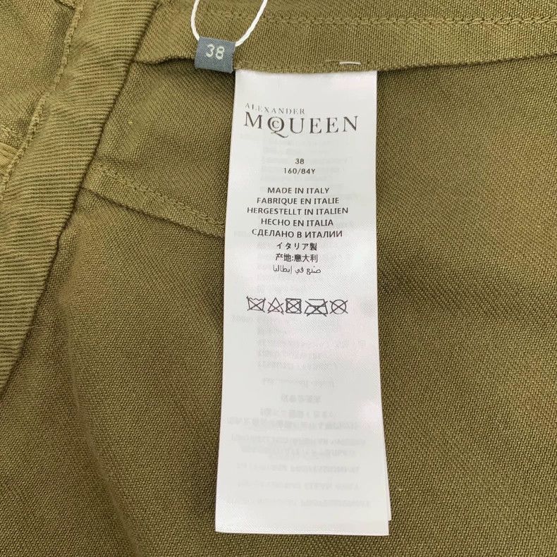 Alexander McQueen Alexander Mcqueen Army green diamond-inlaid cotton hooded Size XS / US 0-2 / IT 36-38 - 7 Thumbnail