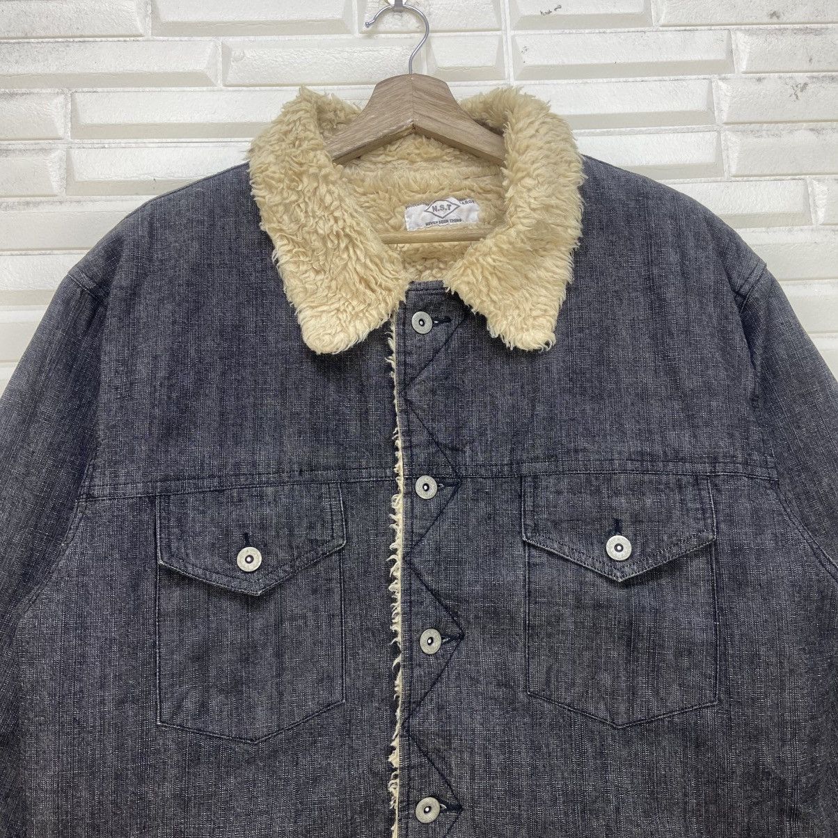 Japanese Brand Vintage Never Seen Thing Sherpa Trucker Denim Jacket Size US M / EU 48-50 / 2 - 4 Thumbnail