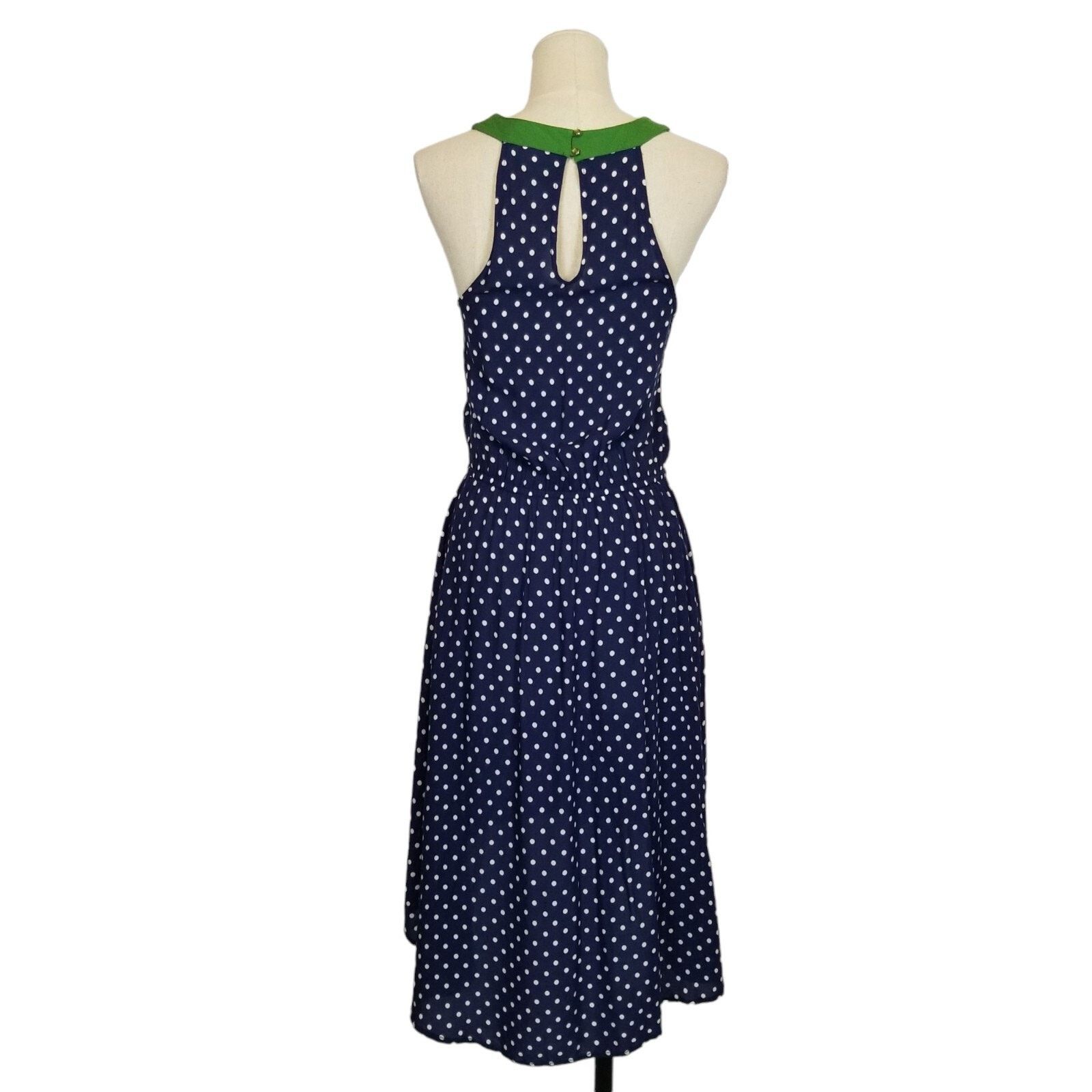 Anthropologie Anthropologie Lilka Polka Dot Dress Navy Blue Small Size S / US 4 / IT 40 - 4 Thumbnail