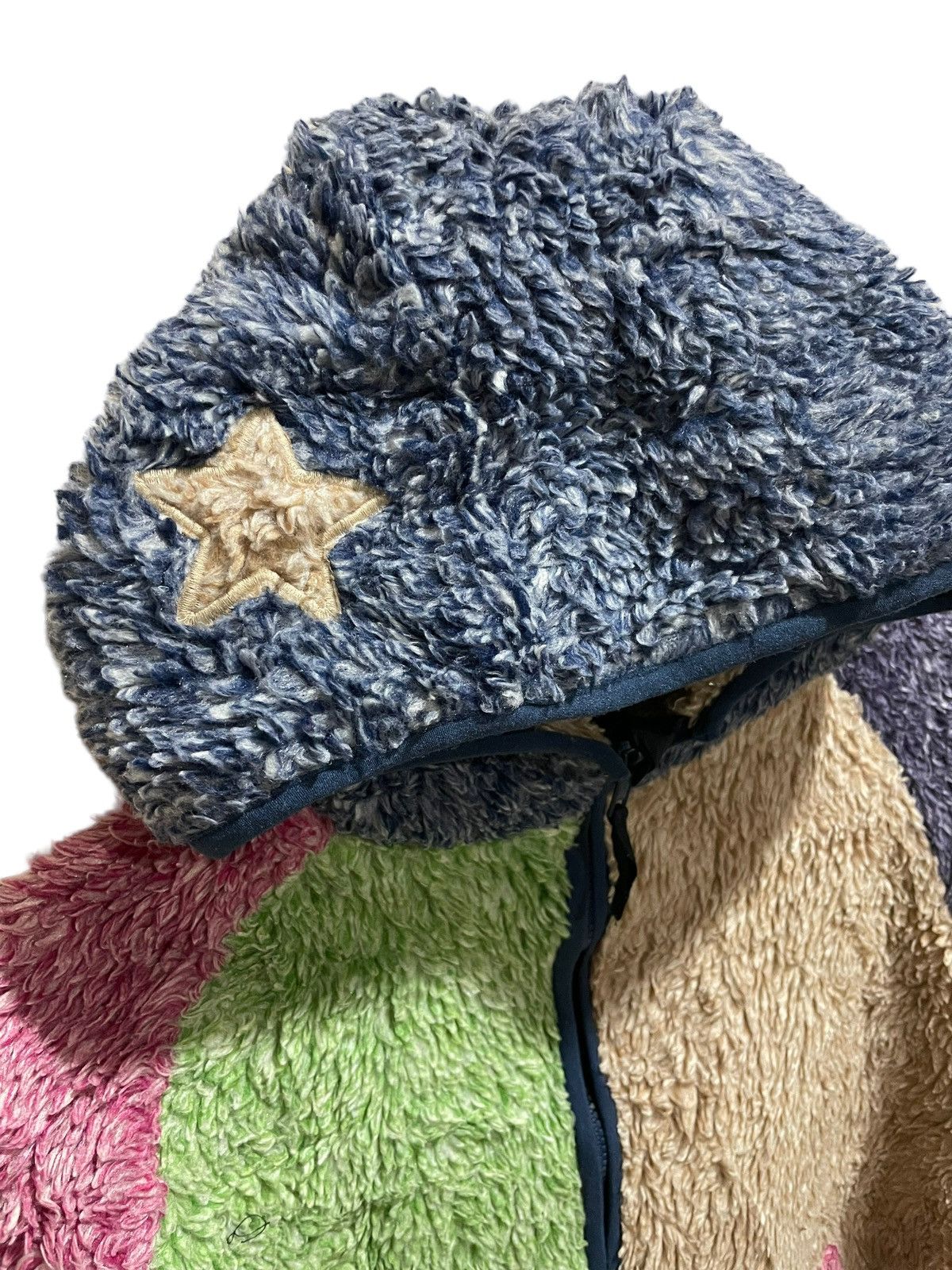 Japanese Brand Rough Patchwork Fleece Sherpa Zipped Hoodie Size US M / EU 48-50 / 2 - 7 Thumbnail
