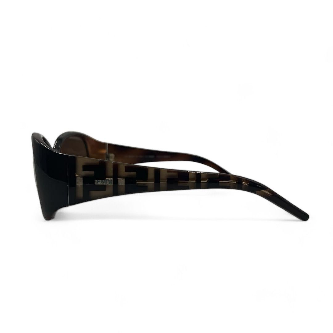 Fendi Fendi - Sunglasses Brown Zucca Pattern Plastic Size ONE SIZE - 4 Thumbnail
