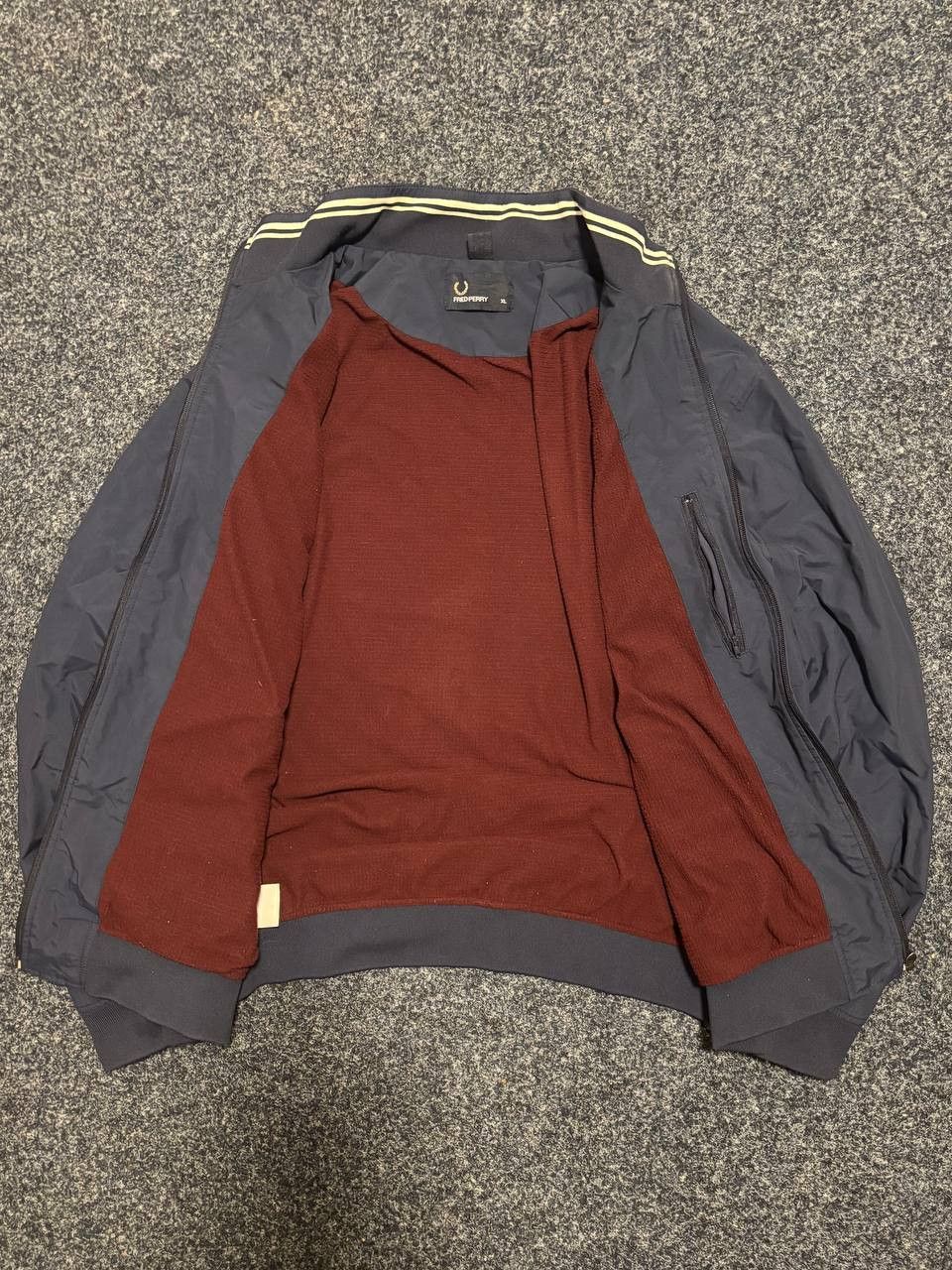 Fred Perry RARE FRED PERRY DARK BLUE NYLON VINTAGE BOMBER ZIP JACKET Size US XL / EU 56 / 4 - 2 Thumbnail