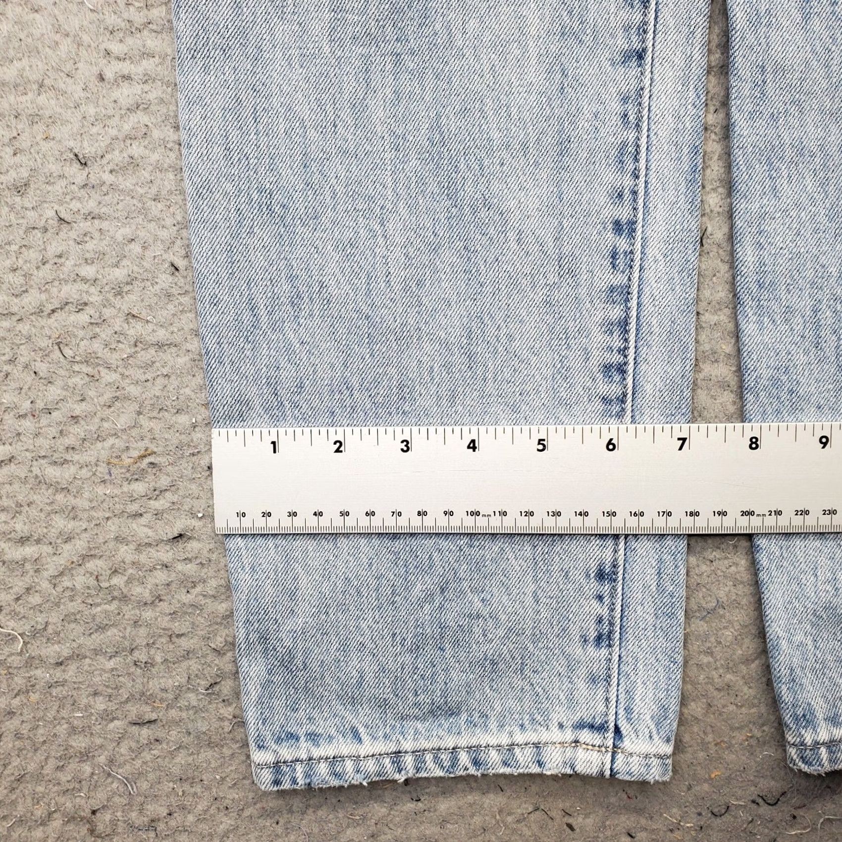 Madewell Madewell Womens Size 27 Blue Denim Distressed Straight Jeans Size 27" / US 4 / IT 40 - 5 Thumbnail