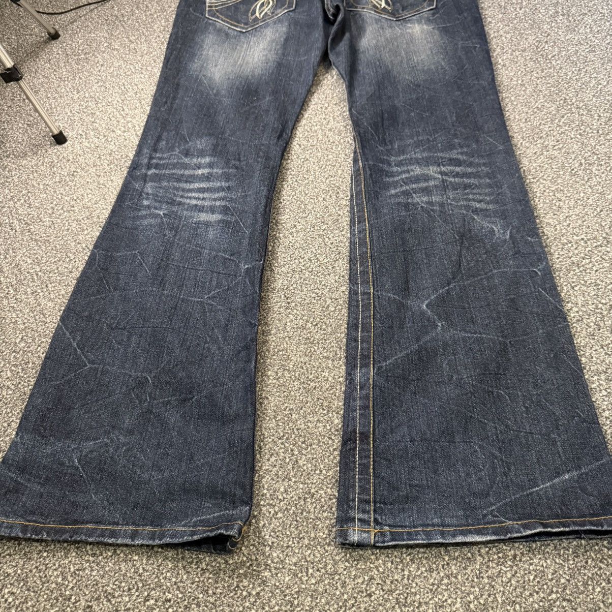 If Six Was Nine Insane Japanese Leather Flared Sick Soul Distressed Y2K LGB Size US 34 / EU 50 - 6 Thumbnail