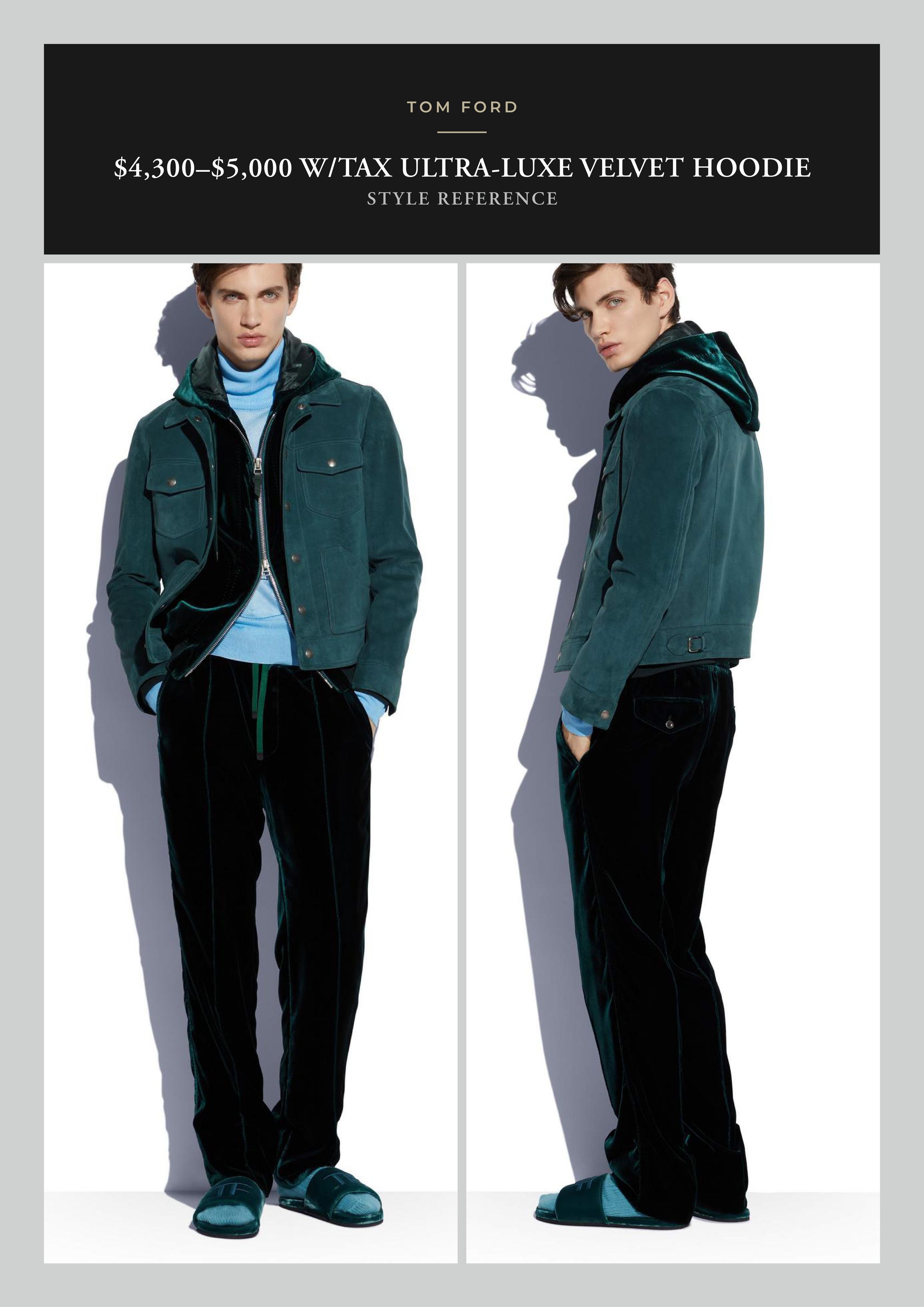 Tom Ford Best Dressed $4,300 w/Tax Highest End Velvet Hoodie Size US L / EU 52-54 / 3 - 9 Thumbnail