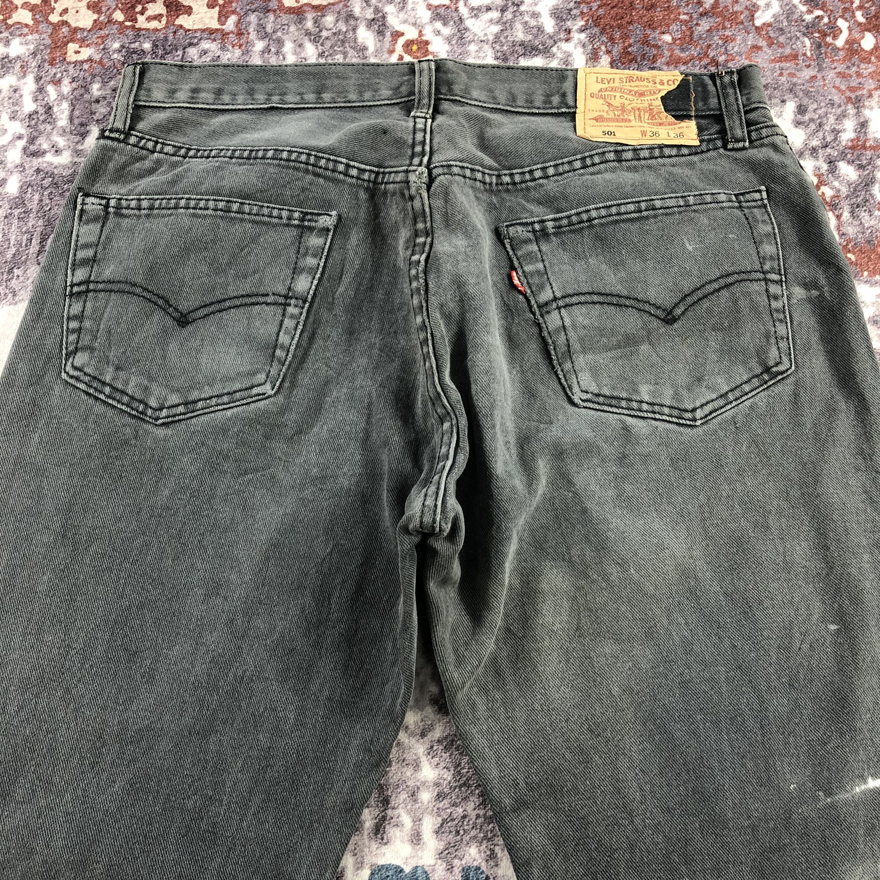 Levi's 90s Vintage Levis 501 Black Jeans-JM2673 Size US 32 / EU 48 - 4 Thumbnail