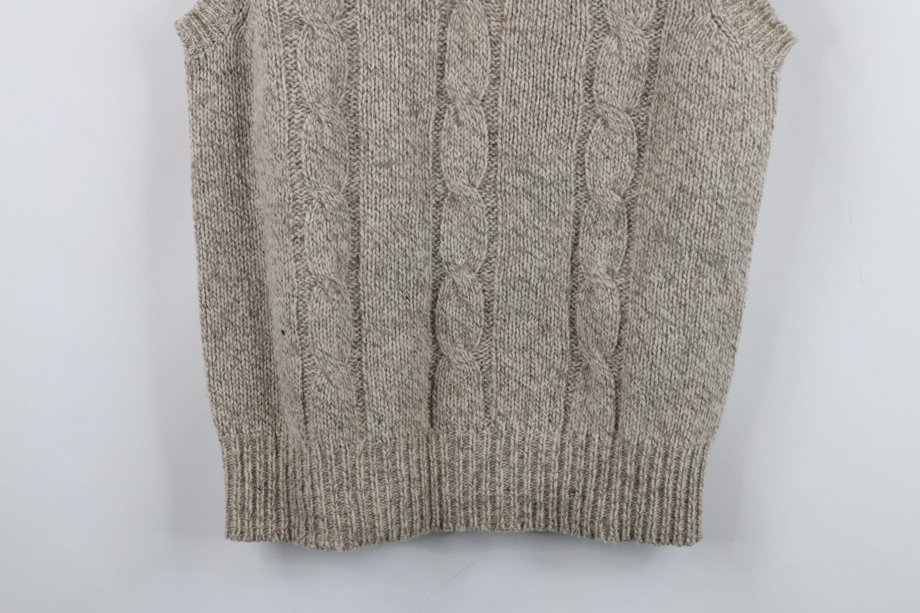 Vintage Vintage 90s Streetwear Blend Chunky Cable Knit Sweater Vest Size US XL / EU 56 / 4 - 3 Thumbnail