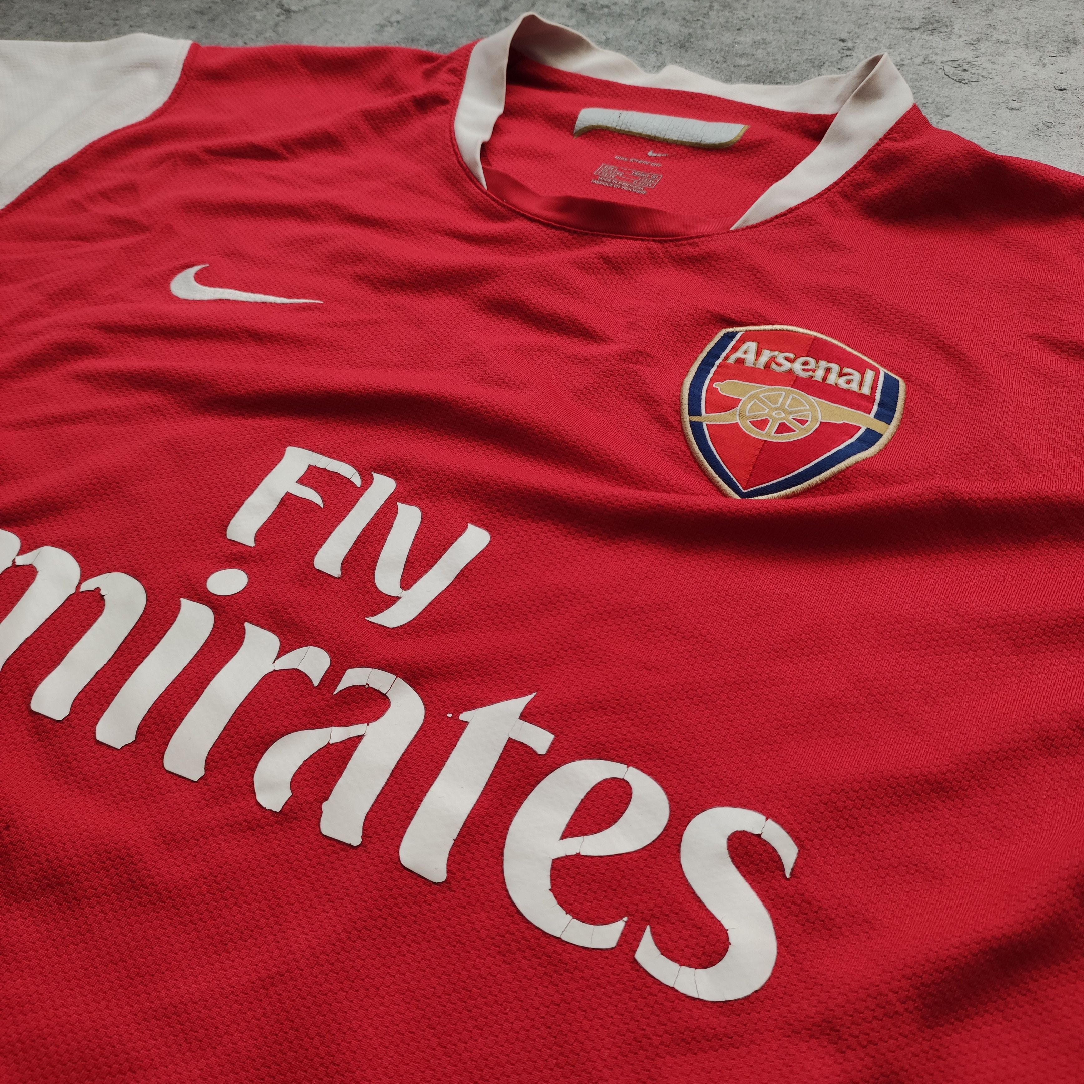 Nike × Vintage RARE 2009 Nike x Arsenal London Football Home Jersey Size US L / EU 52-54 / 3 - 5 Thumbnail