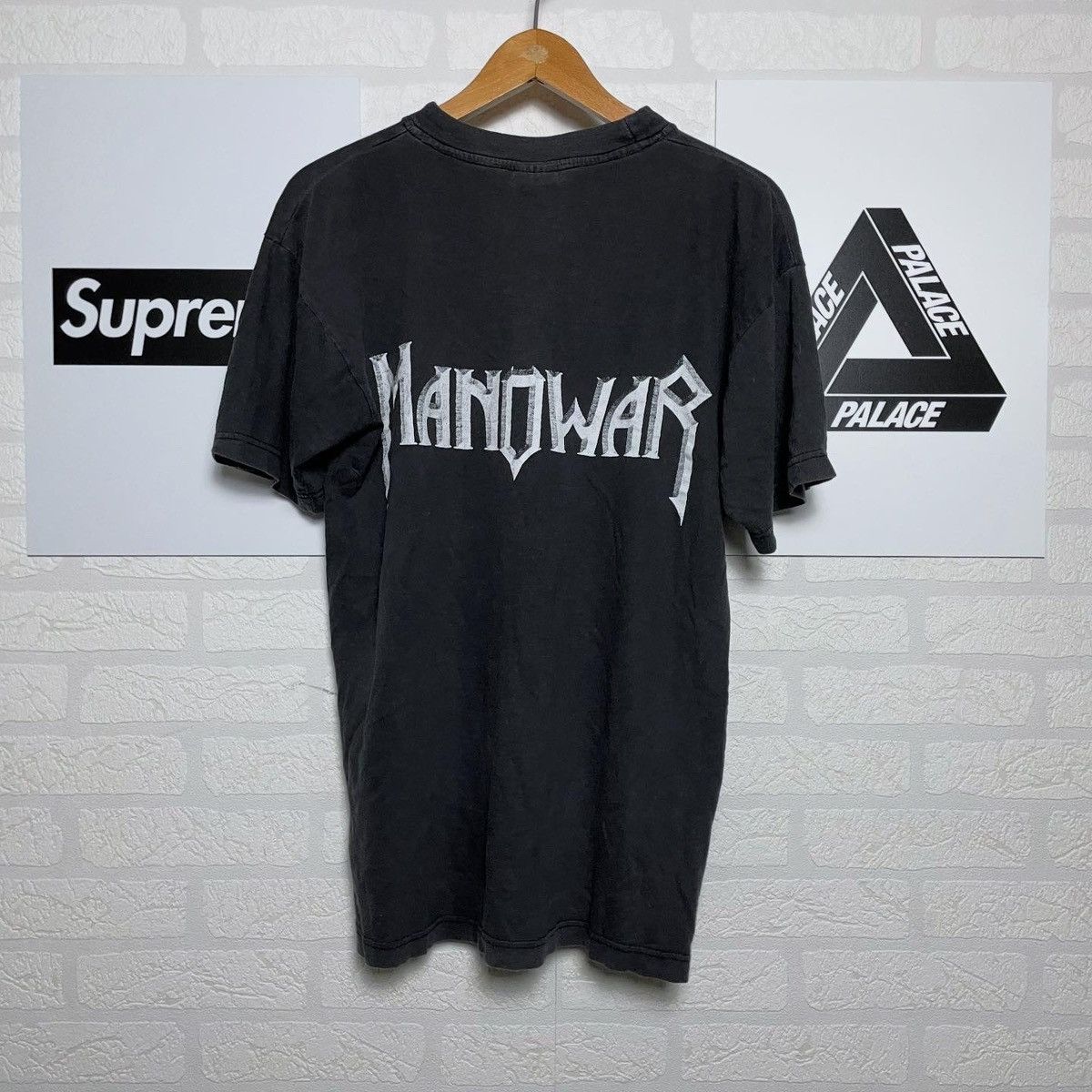 Band Tees Vintage Y2K Manowar T Shirt Tee like Iron Maiden Metallica Size US M / EU 48-50 / 2 - 2 Thumbnail
