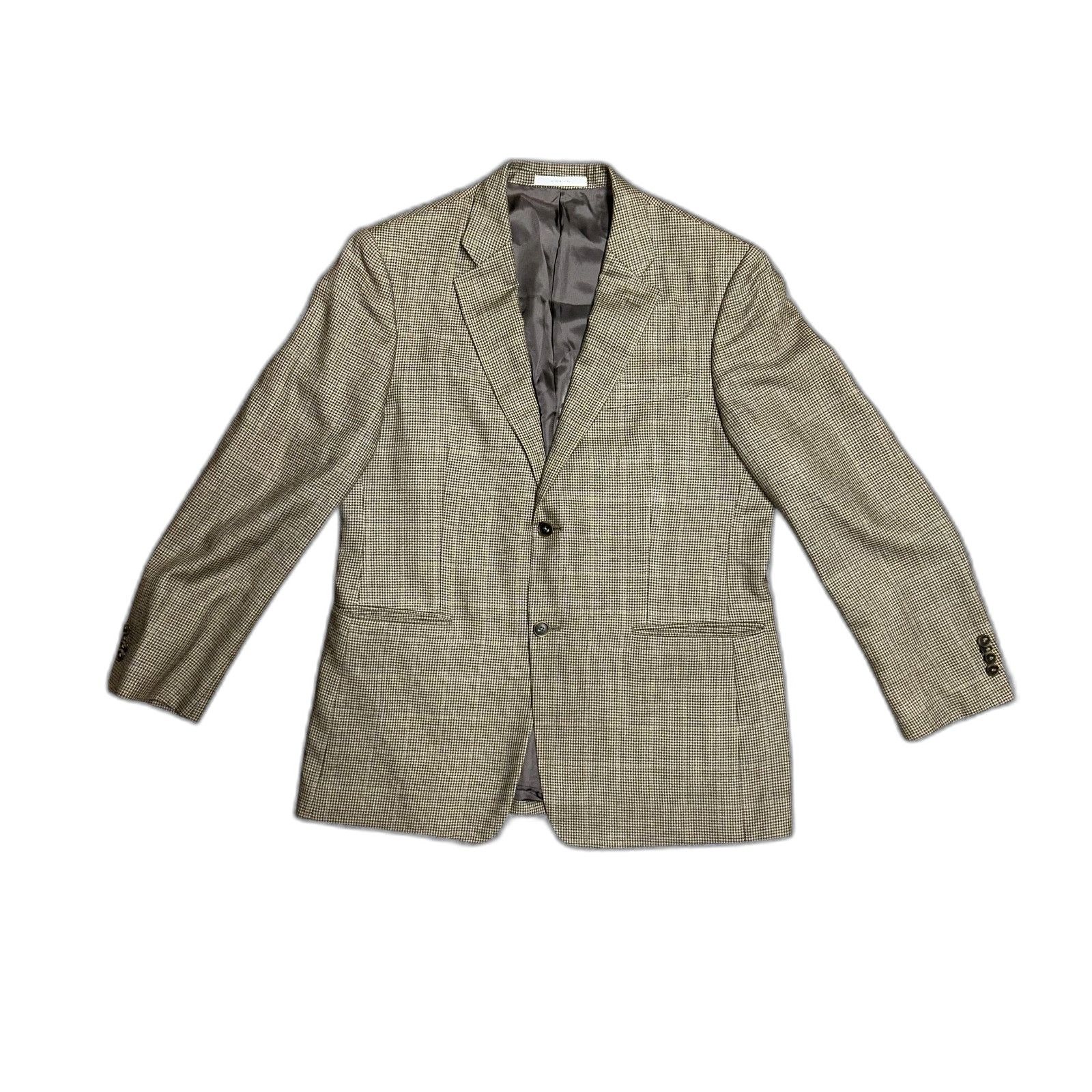John Varvatos John W. Nordstrom Plaid Blazer Jacket Sport Coat Wool Silk B Size 34S - 1 Thumbnail