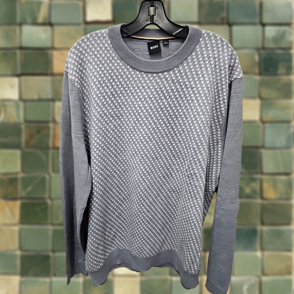 Vintage VINTAGE HUGO BOSS Long Sleeve Polo MENS XXL Grey Blue Birdseye Sweater Size US XXL / EU 58 / 5 - 1 Thumbnail