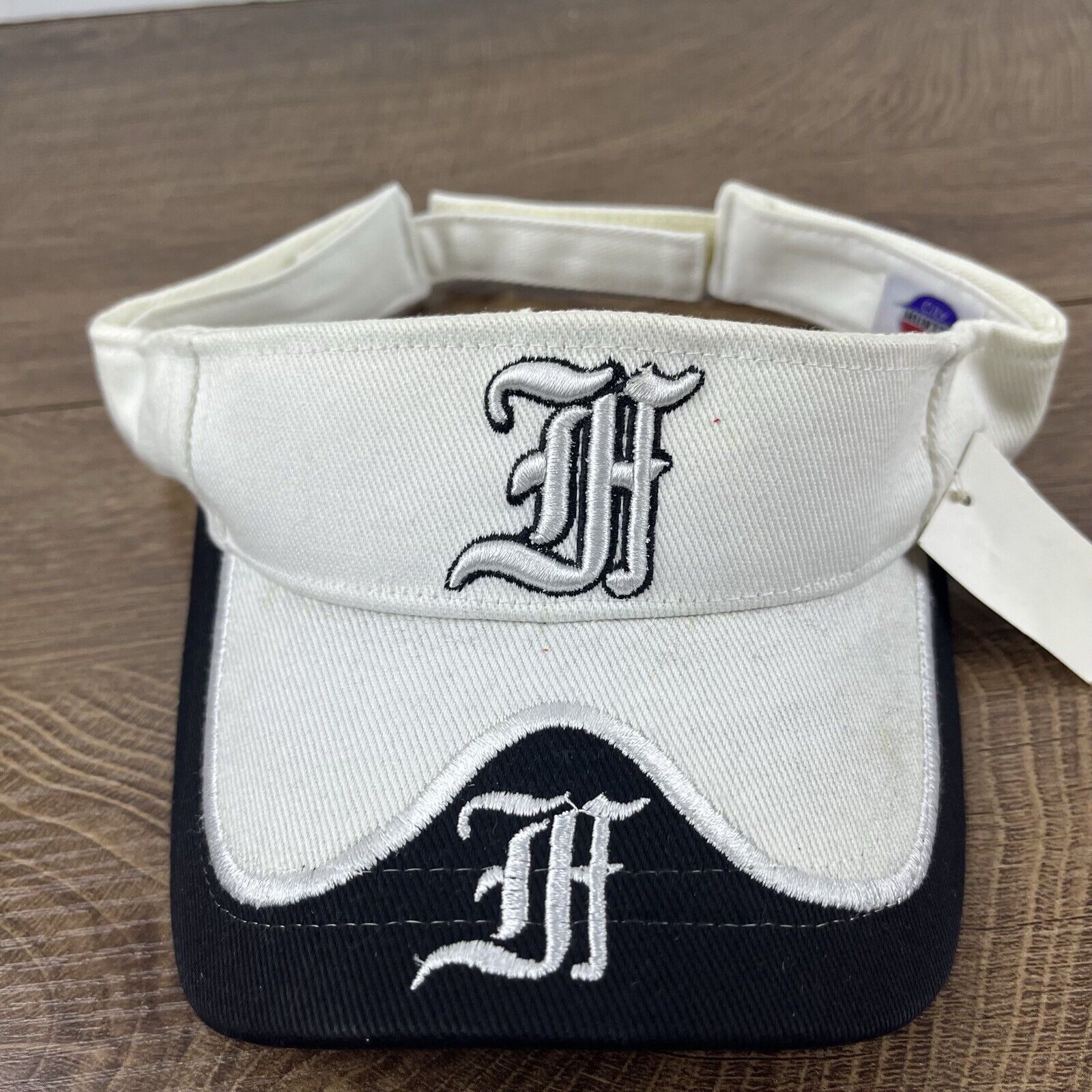 Other Houston Visor Hat White Cap Hat Adjustable Hat White Adult H Size ONE SIZE - 6 Thumbnail