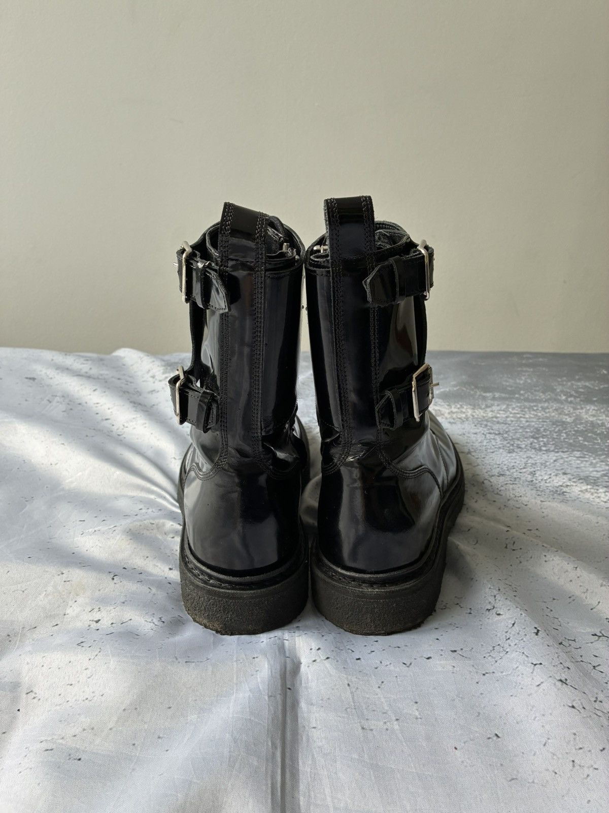 Balmain × H&M Balmain x H&M Patent Leather Combat Boots Size US 7 / EU 40 - 5 Thumbnail