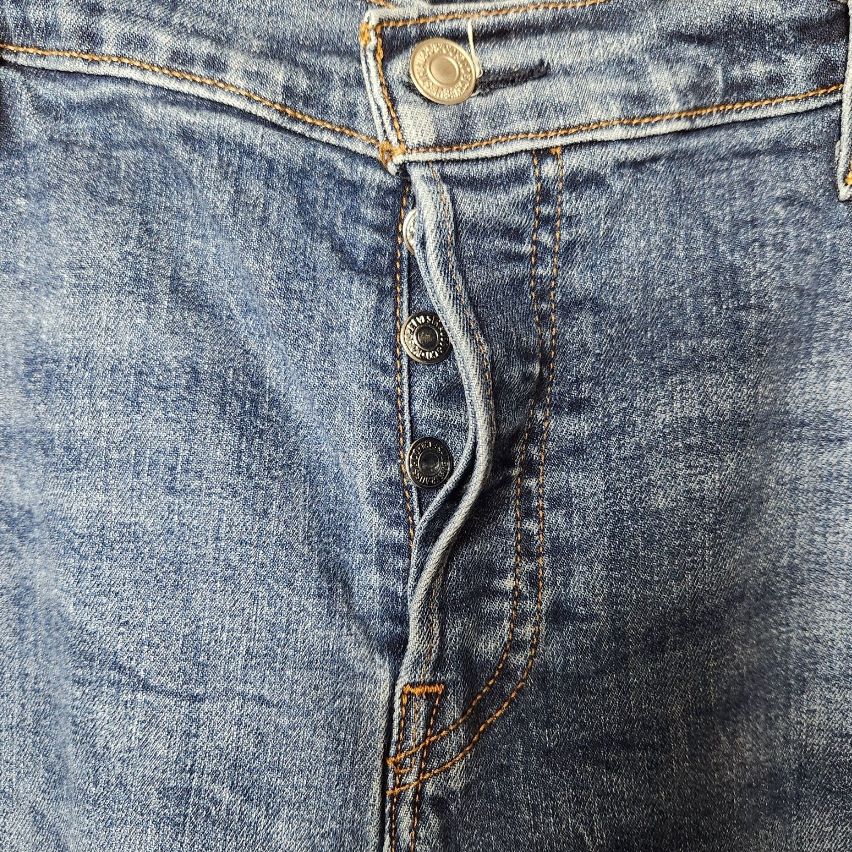 Levi's Levi's Womens Plus Wedgie Skinny Button Fly Raw Hem Distressed Jeans-Size 22W Blue-Plus Jeans Womens Girls? Size 40" / US 18 - 3 Thumbnail