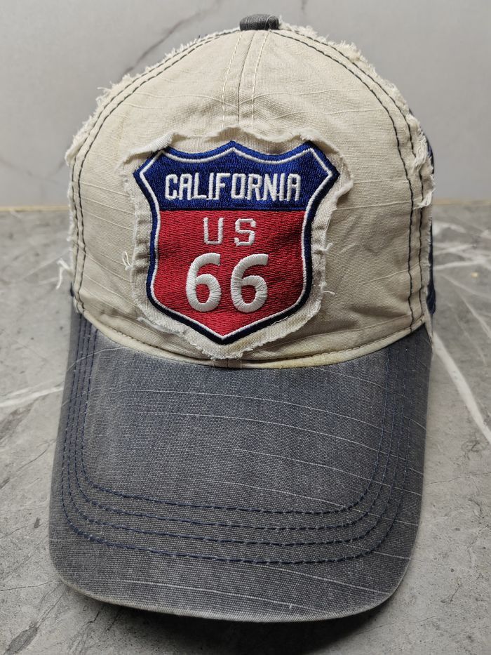 Japanese Brand Vintage Route 66 US California Distressed Style Trucker Hat Size ONE SIZE - 1 Thumbnail