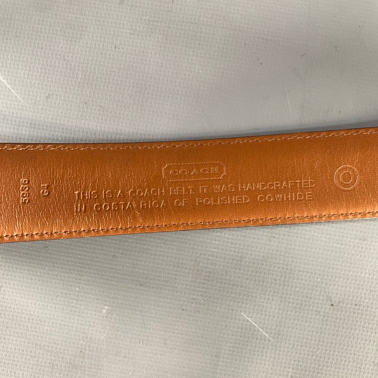 Coach COACH Size 38 Black Solid Leather Belt Size 38 - 5 Thumbnail