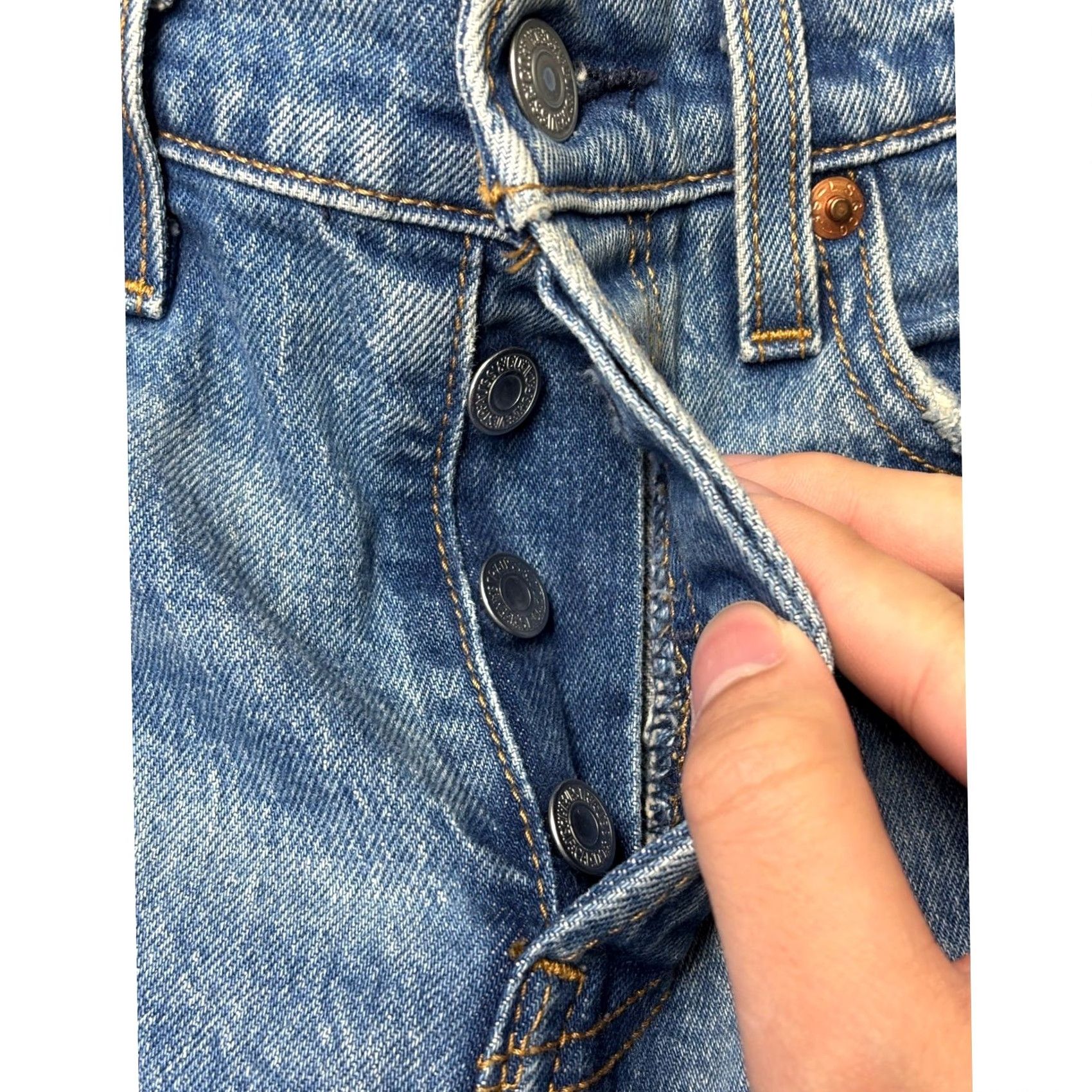 Levi's VINTAGE Levis Premium Wedgie Straight Jeans Blue Medium Wash Womens 26X27 Size 26" / US 2 / IT 38 - 3 Thumbnail