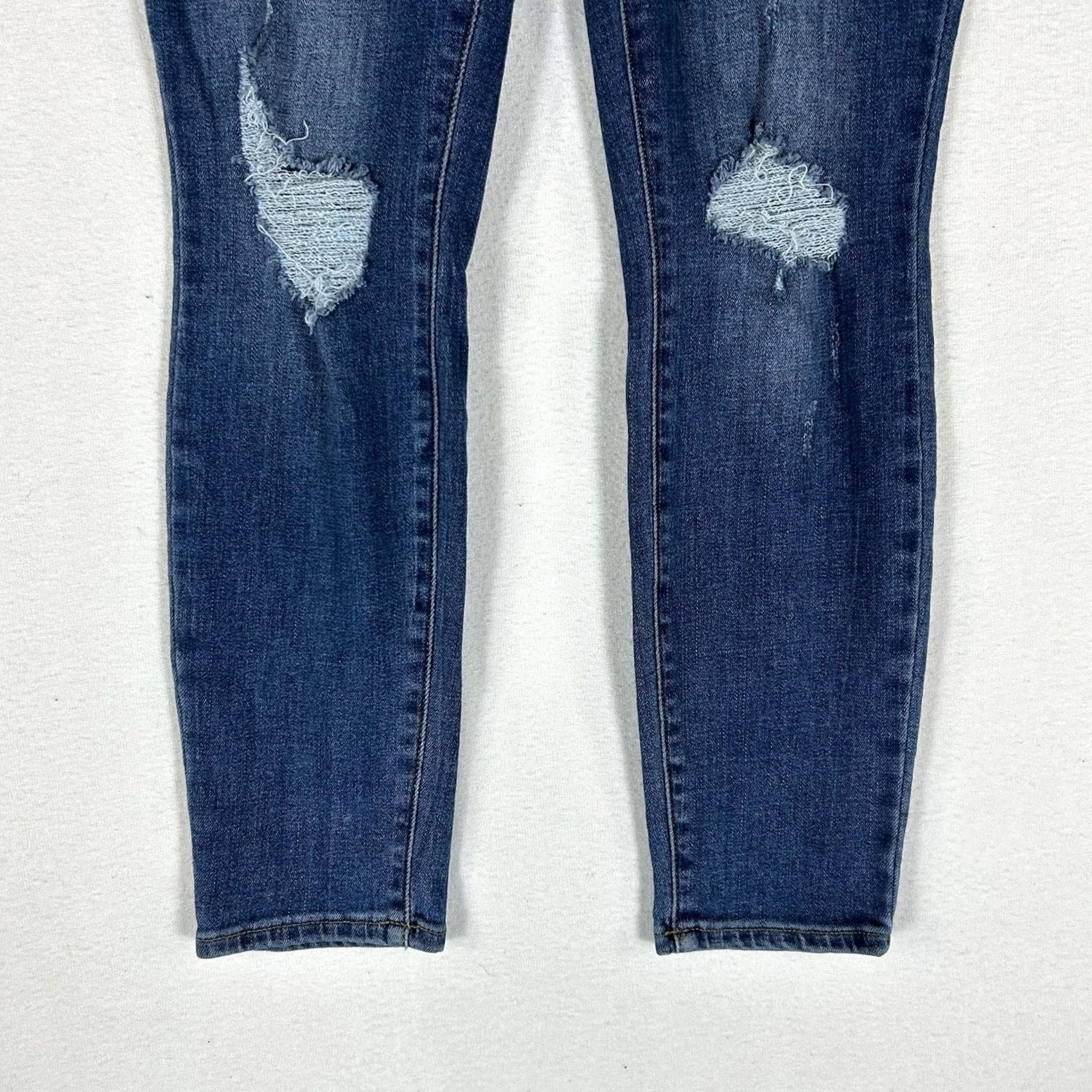 Lucky Brand Lucky Brand Bridgette Skinny Jeans Womens 4 Blue Denim Ankle High Rise 27in 5-Pocket Cotton Elastane Slim Crop Vintage No Size 27" / US 4 / IT 40 - 3 Thumbnail