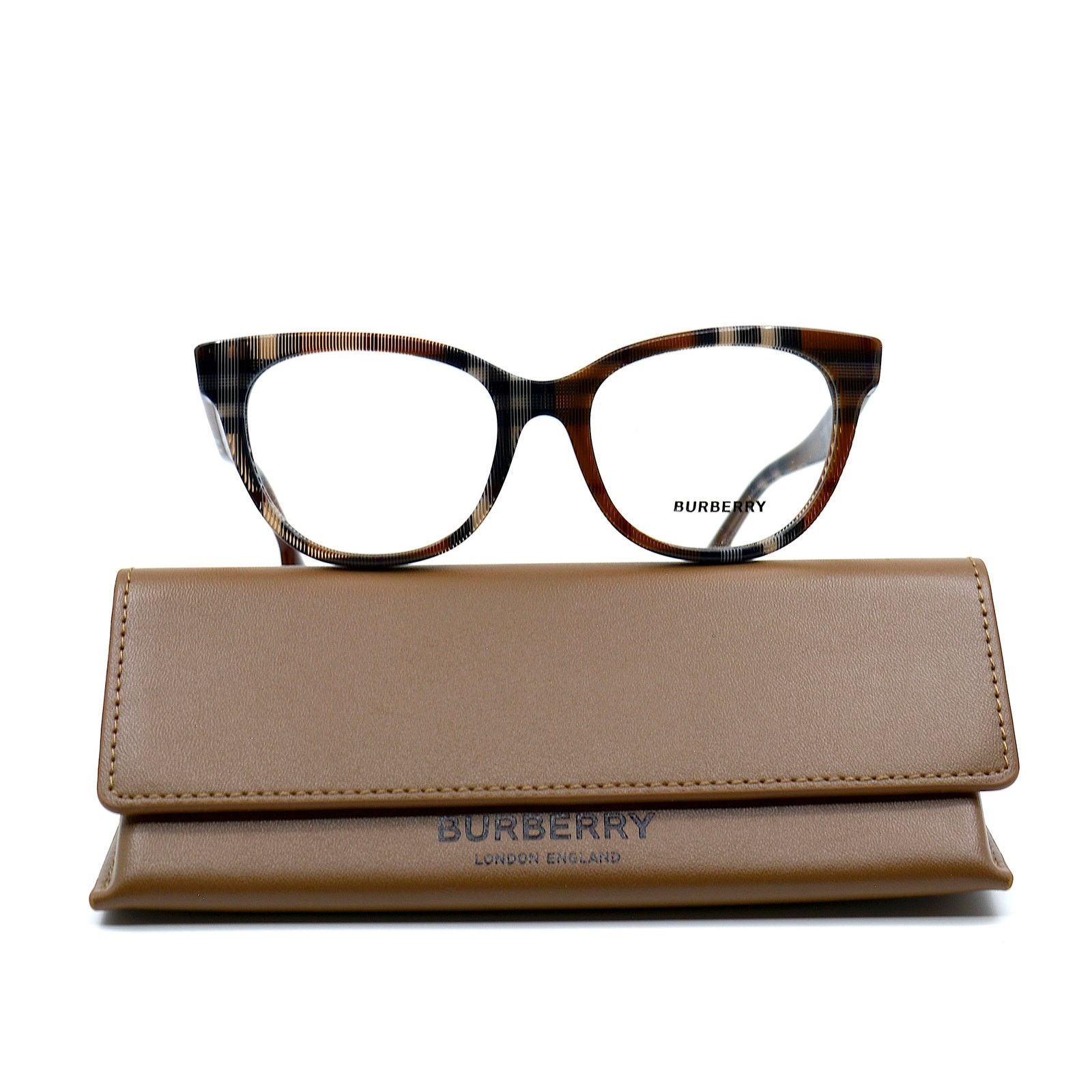 Burberry NEW BURBERRY BE2375 3966 CHECK BROWN EYEGLASSES FRAME Size ONE SIZE - 5 Thumbnail