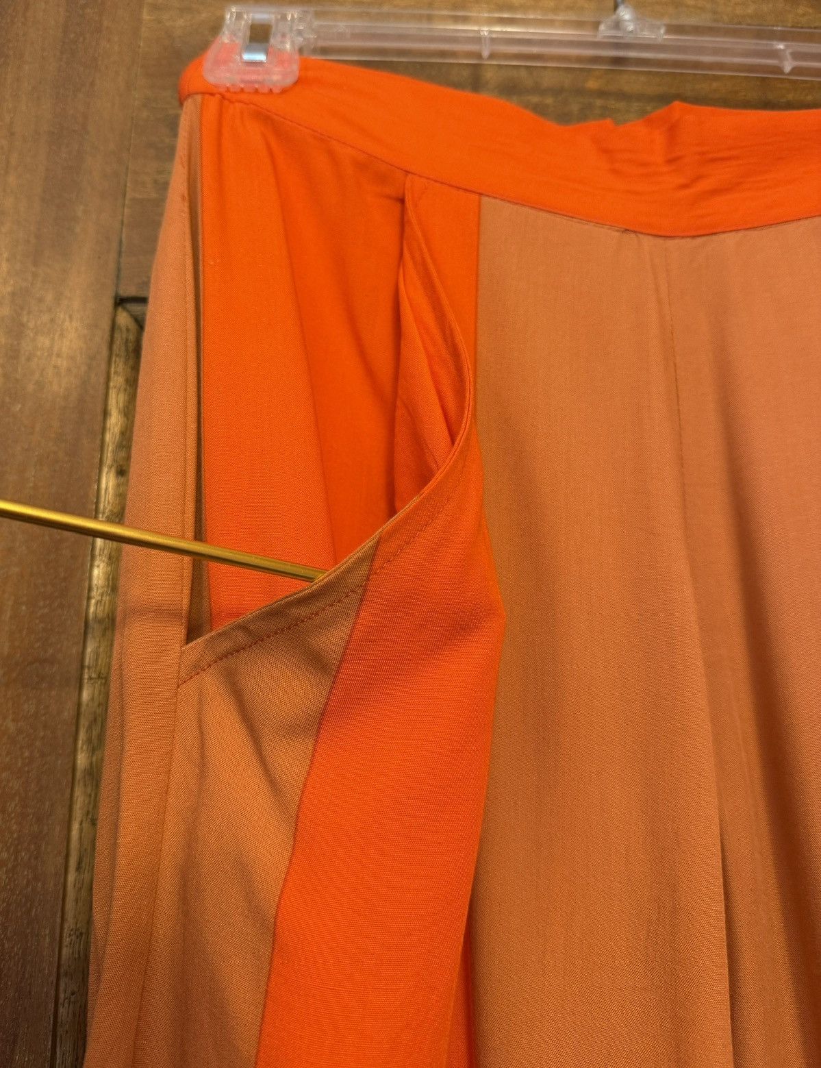 Lovers and Friends Lovers + FRIENDS Orange Colorblock Rayon Wide Leg Capri Pant Size 26" / US 2 / IT 38 - 5 Thumbnail