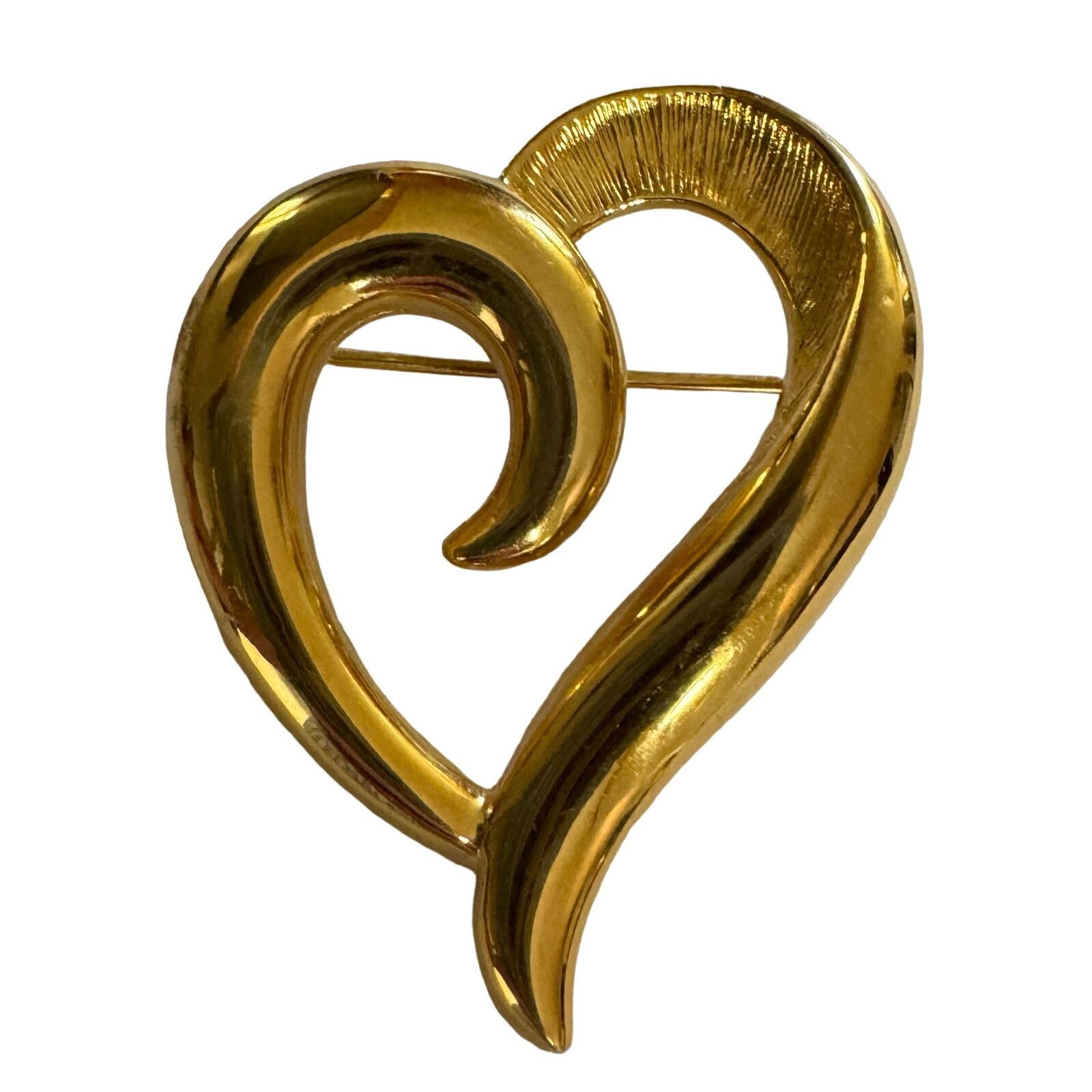 Other Vintage Napier Goldtone Chunky Heart Brooch Size ONE SIZE - 1 Thumbnail