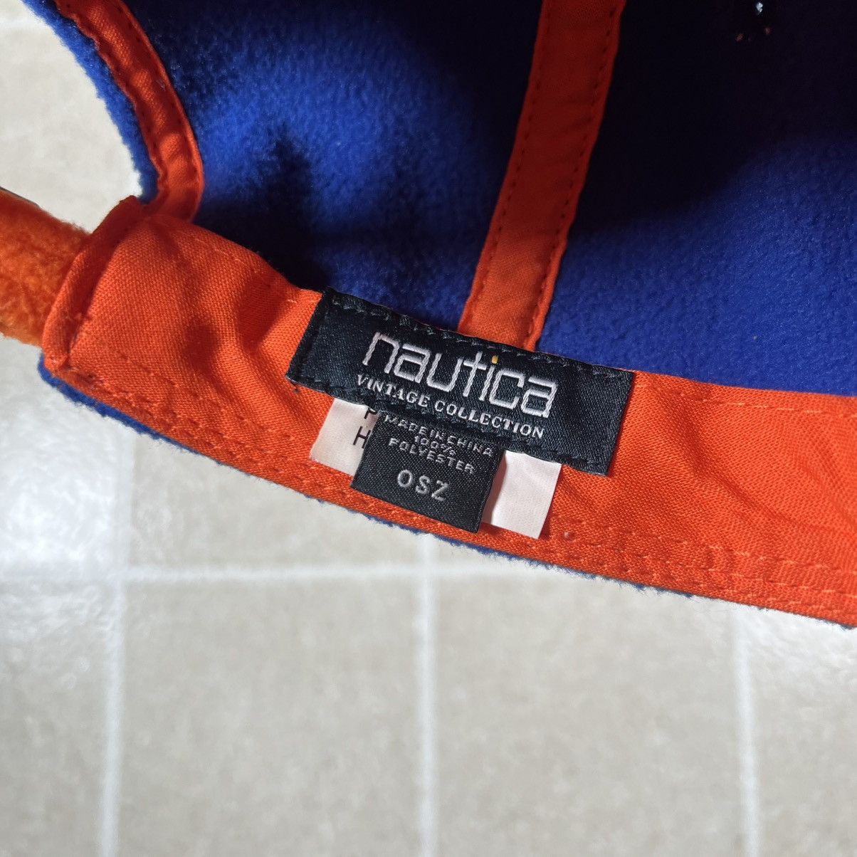 Nautica × Vintage Nautica Competition Vintage Fleece Hat - Orange/blue Size ONE SIZE - 6 Thumbnail