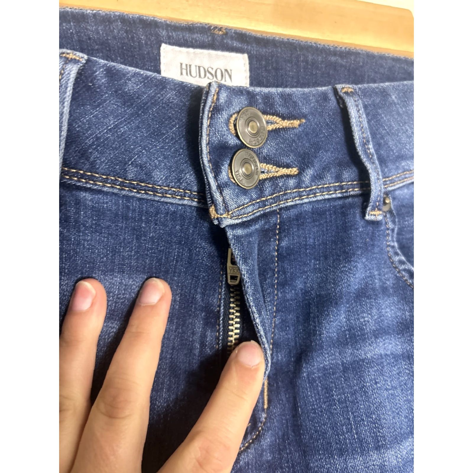 Hudson HUDSON Jeans Dark Wash Collin Skinny Pockets 26x29 Women Blue Regular Size 26 Jeans Womens Skinny Pockets 90s? Size 26" / US 2 / IT 38 - 6 Thumbnail