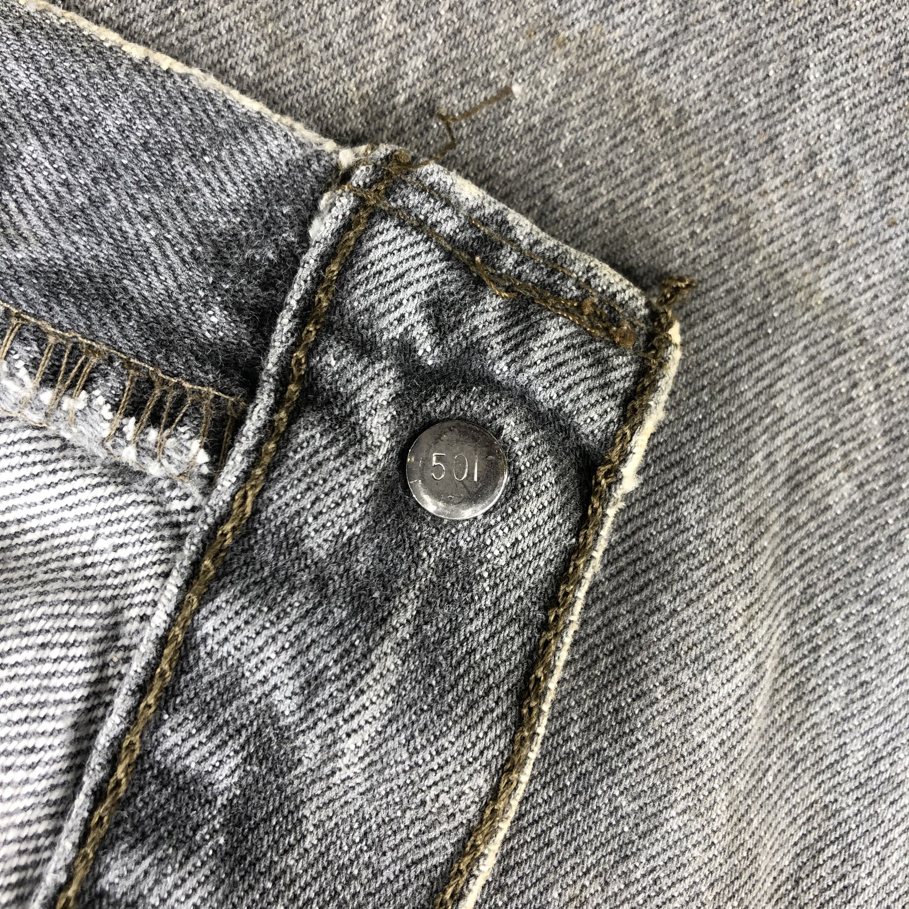 Levi's × Vintage Vintage 90s Faded Black Levis 501 Jeans-JM2382 Size US 38 / EU 54 - 13 Thumbnail