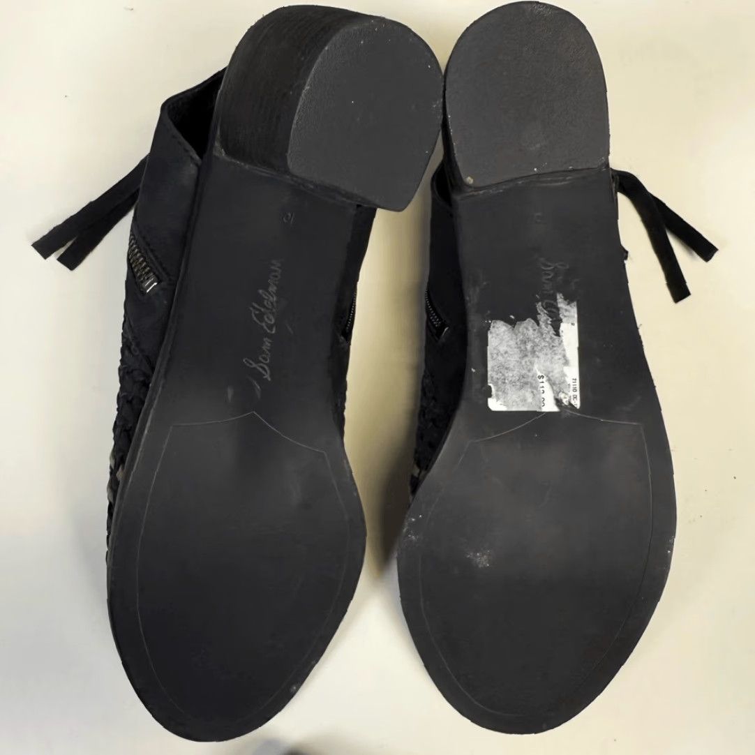 Sam Edelman Sam Edelman Boots Women 10 Open Toe Leather Brocade Caged Heels Black Size US 10 / IT 40 - 8 Thumbnail