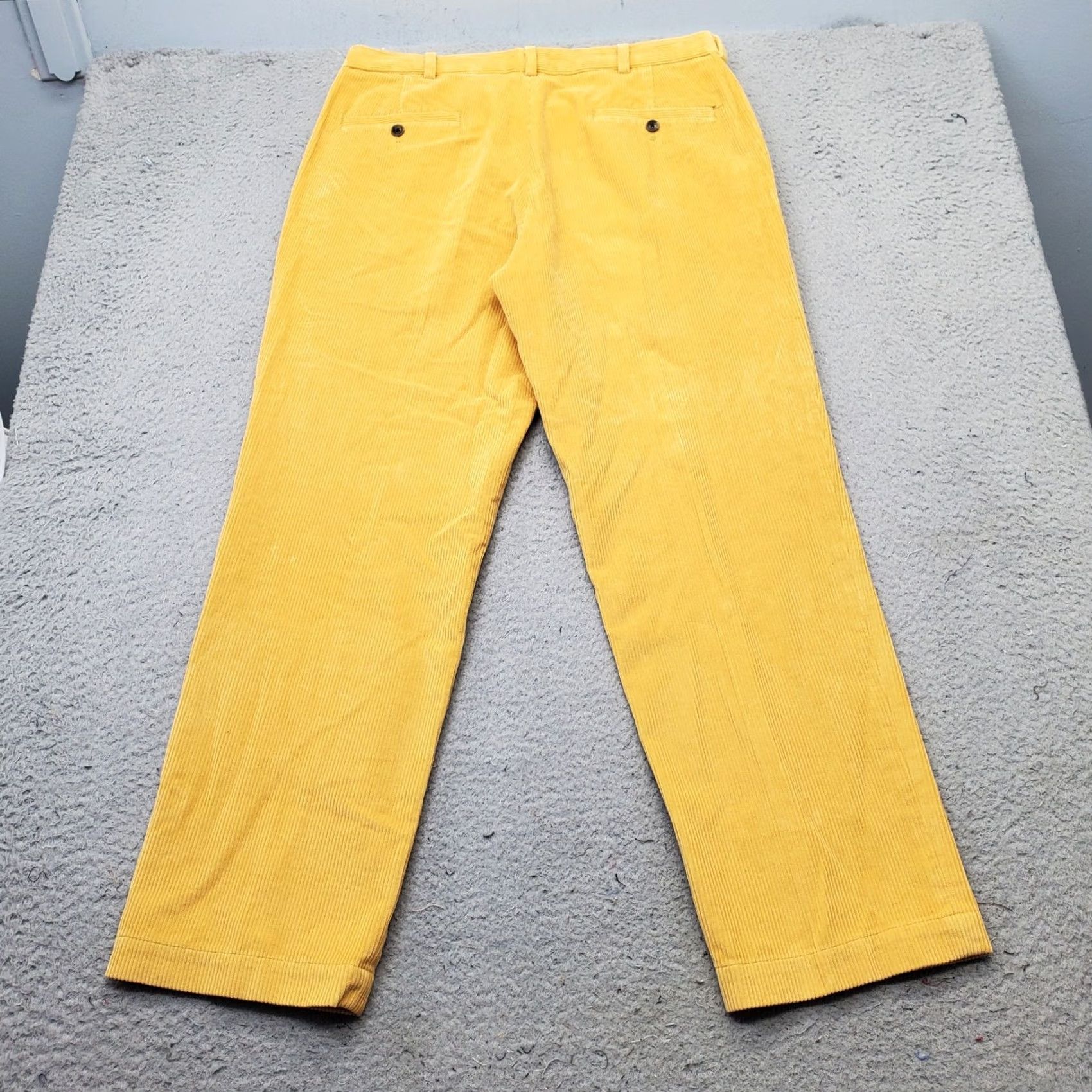 Brooks Brothers Brooks Brothers Mens Corduroy Pants 35x30 Orange Stretch Flat Front Straight Leg Size 35 Mens Chino Pant Size US 35 - 2 Thumbnail