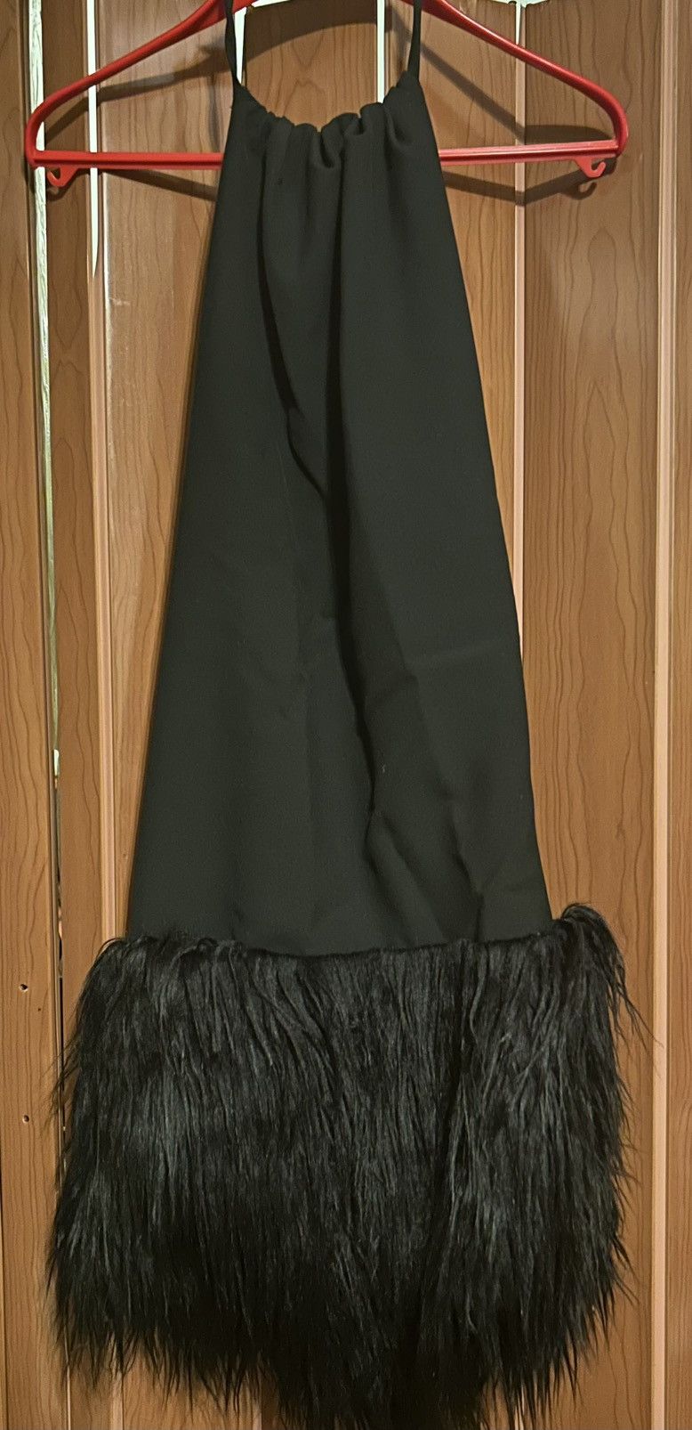 Zara Zara faux fur hem trimmed pocketed halter dress Size L / US 10 / IT 46 - 5 Thumbnail