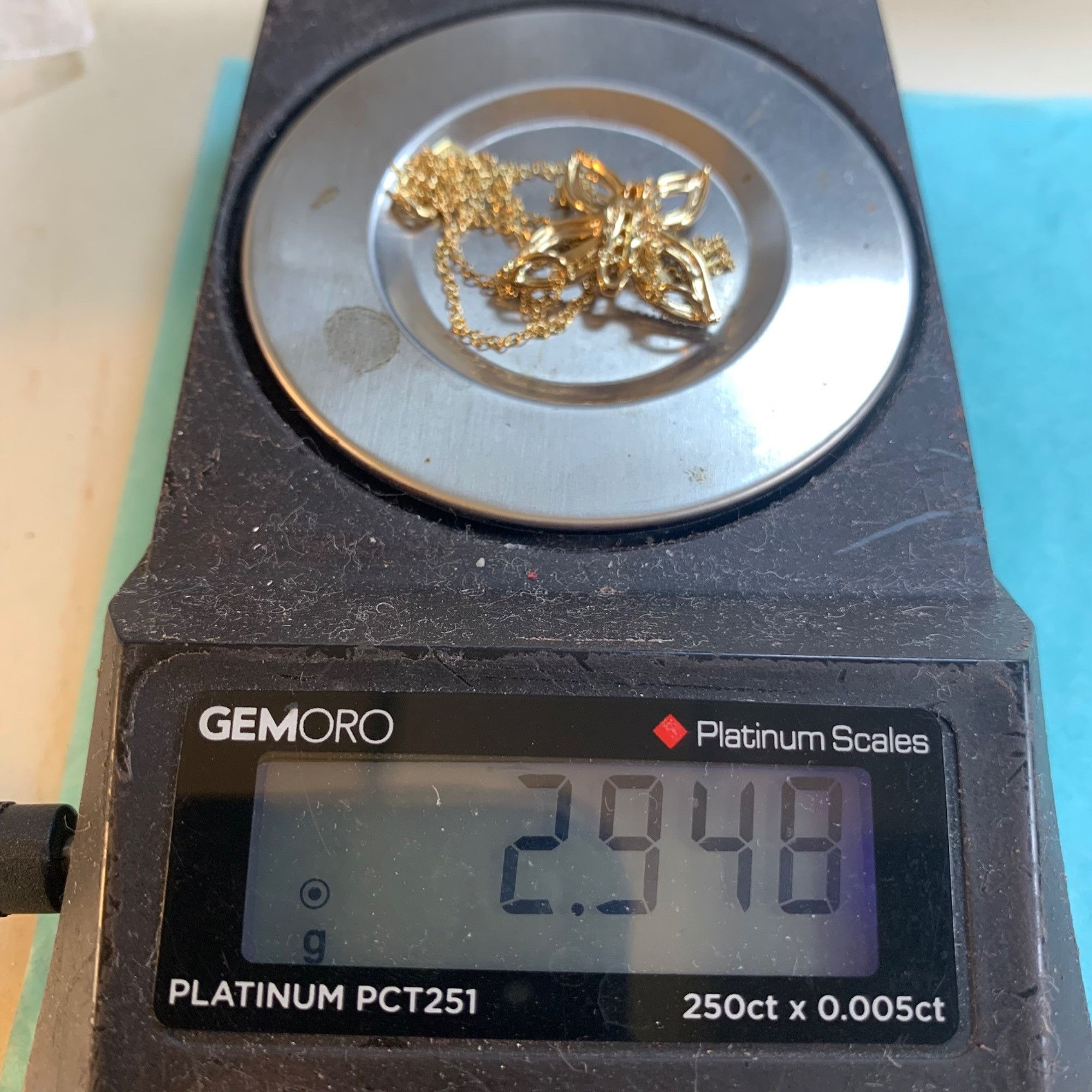 Vintage Gold Over Sterling Silver 925 Italy Butterfly Pendant Cubic Size ONE SIZE - 9 Thumbnail