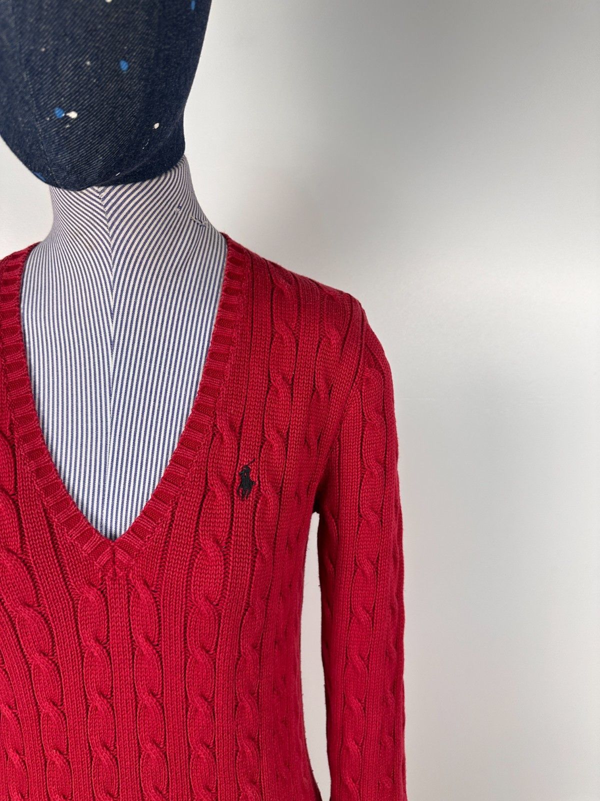 Polo Ralph Lauren Polo Ralph Lauren Red Cable Knit Sweater Cotton Size S Size S / US 4 / IT 40 - 2 Thumbnail