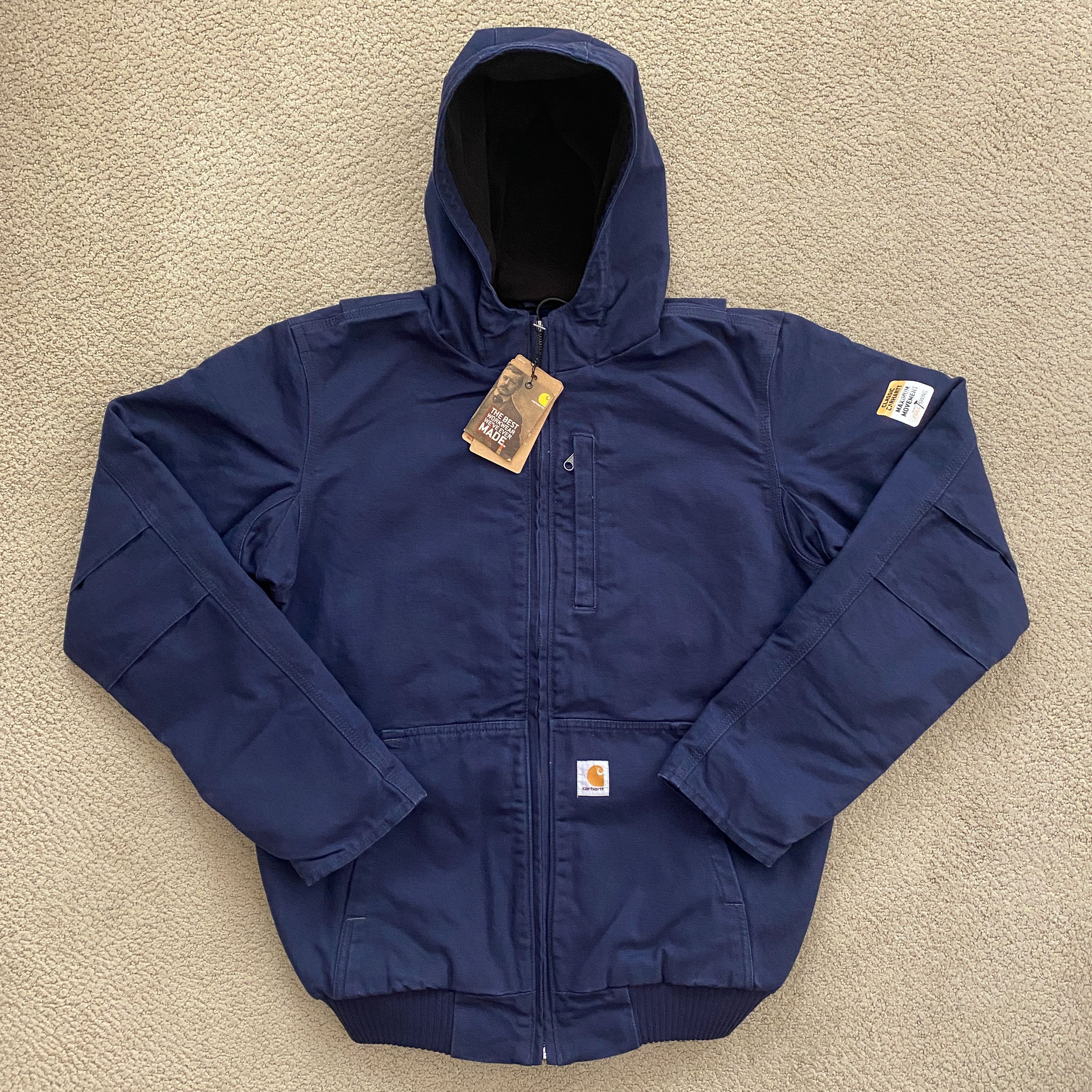 image of NWT Carhartt 103371 Full Swing Active Jacket Medium Tall in Navy, Men's