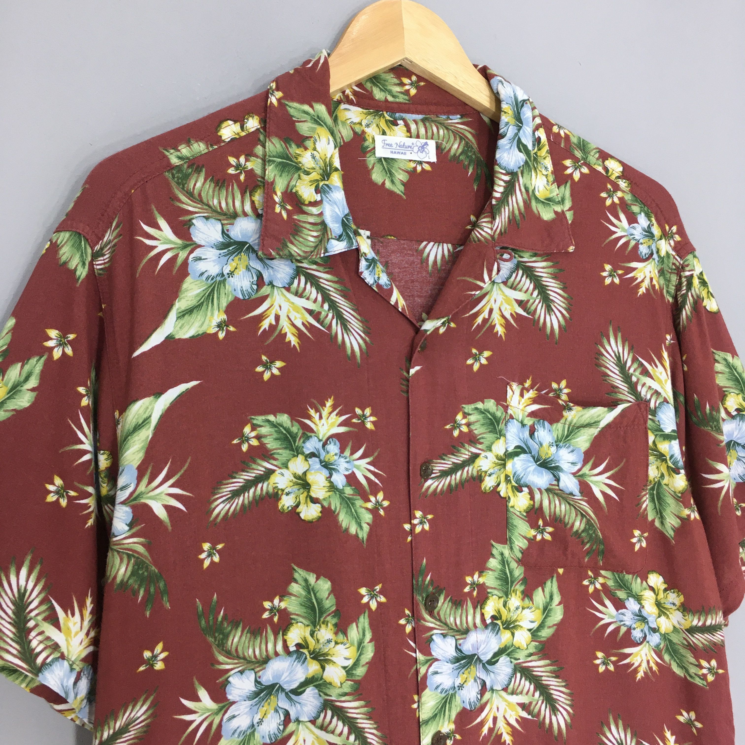Vintage Vintage 90s Aloha Floral Hawaiian Rayon Shirt Large Size US L / EU 52-54 / 3 - 3 Thumbnail