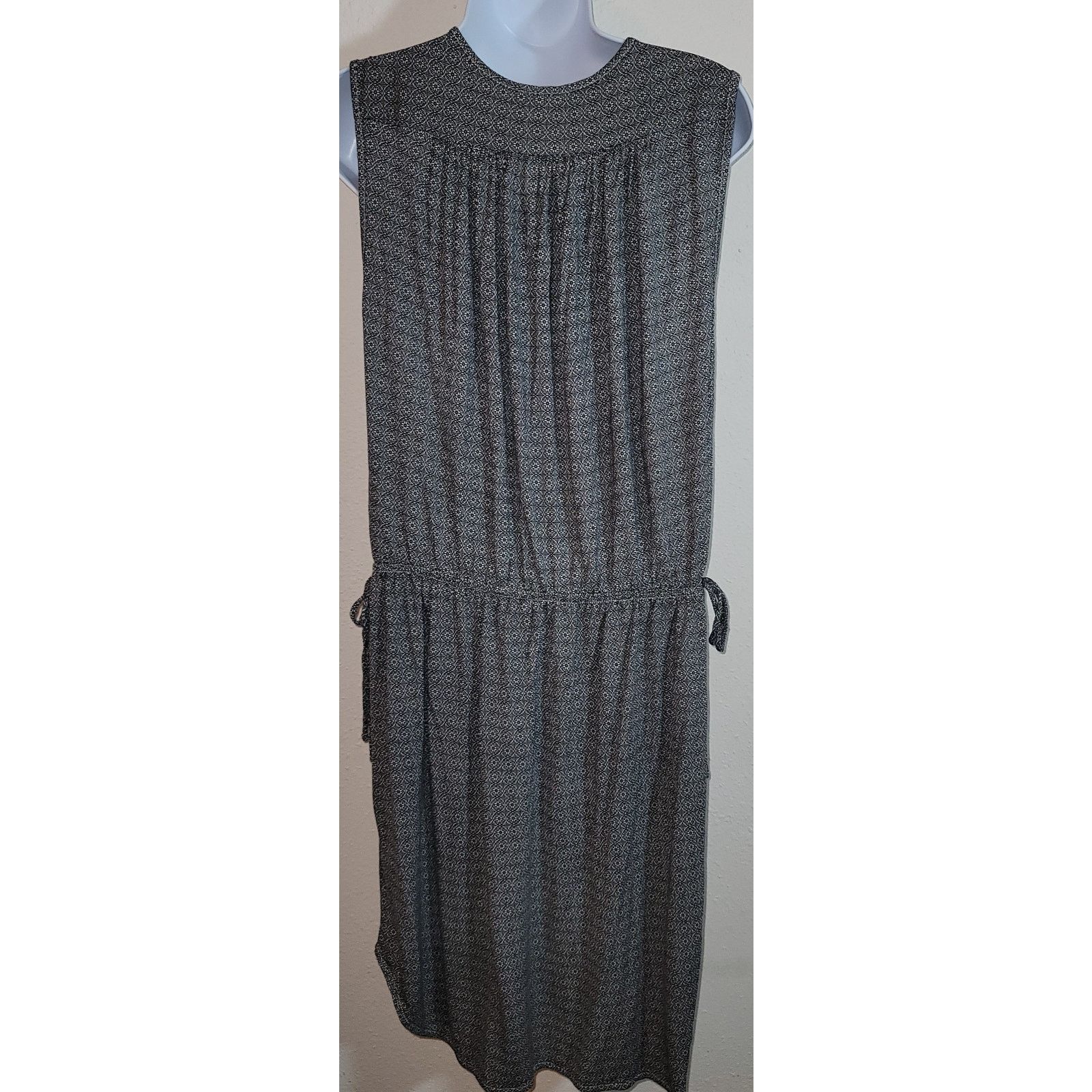H&M H&M Black White Geo Print A-Line Midi Dress Medium Size M / US 6-8 / IT 42-44 - 2 Thumbnail