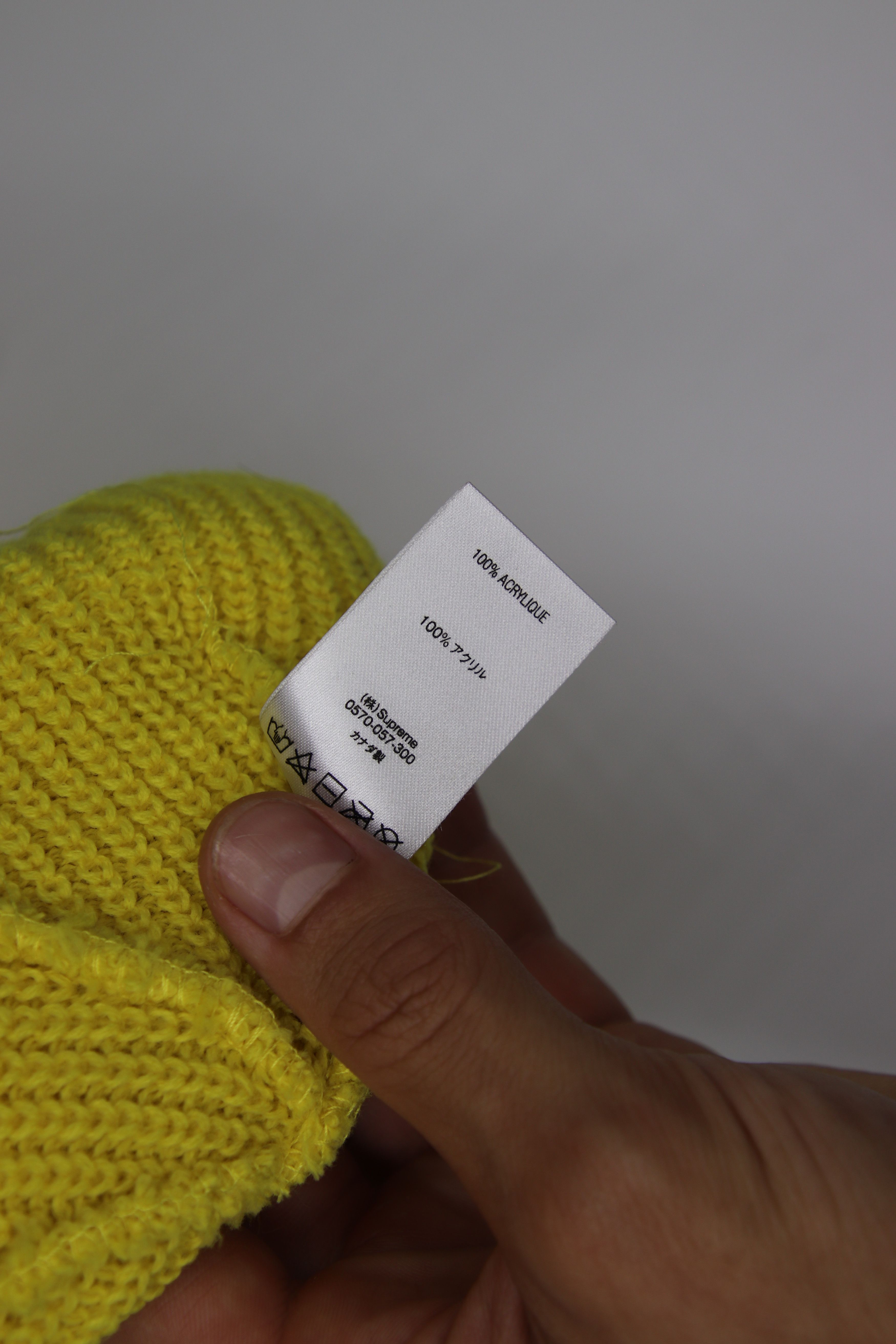 Supreme Defect mixed tissue Supreme Loose Gauge Beanie Yellow Size ONE SIZE - 4 Thumbnail